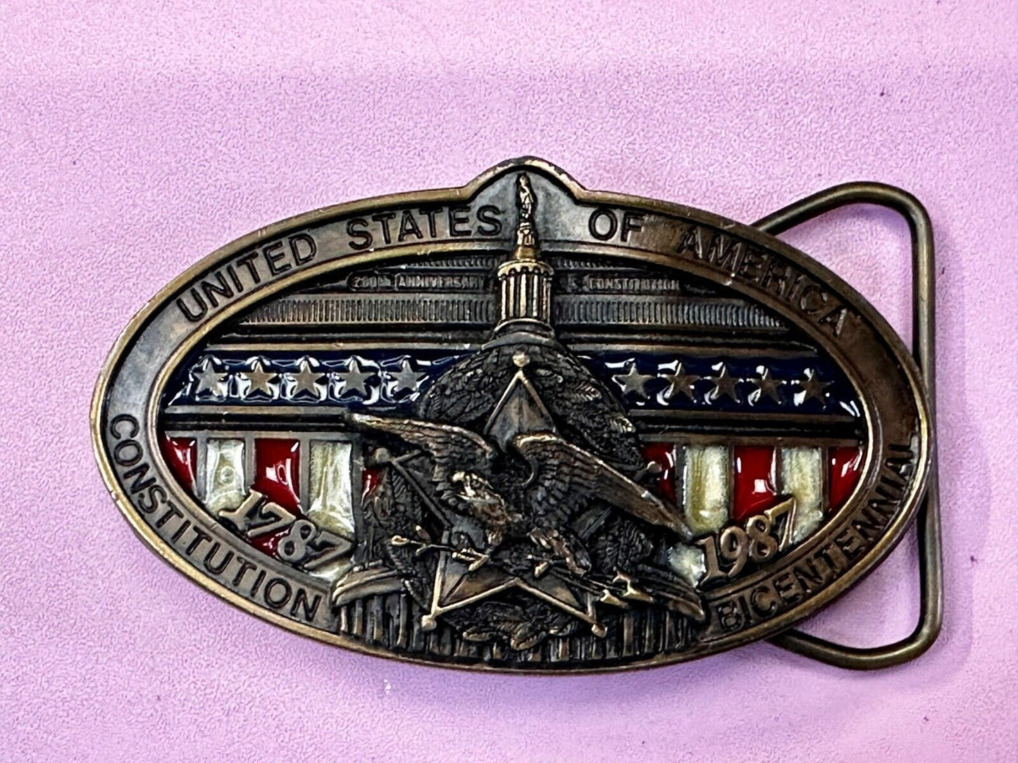 United States of America Constitutional Bicentennial Commemorative Belt Buckle