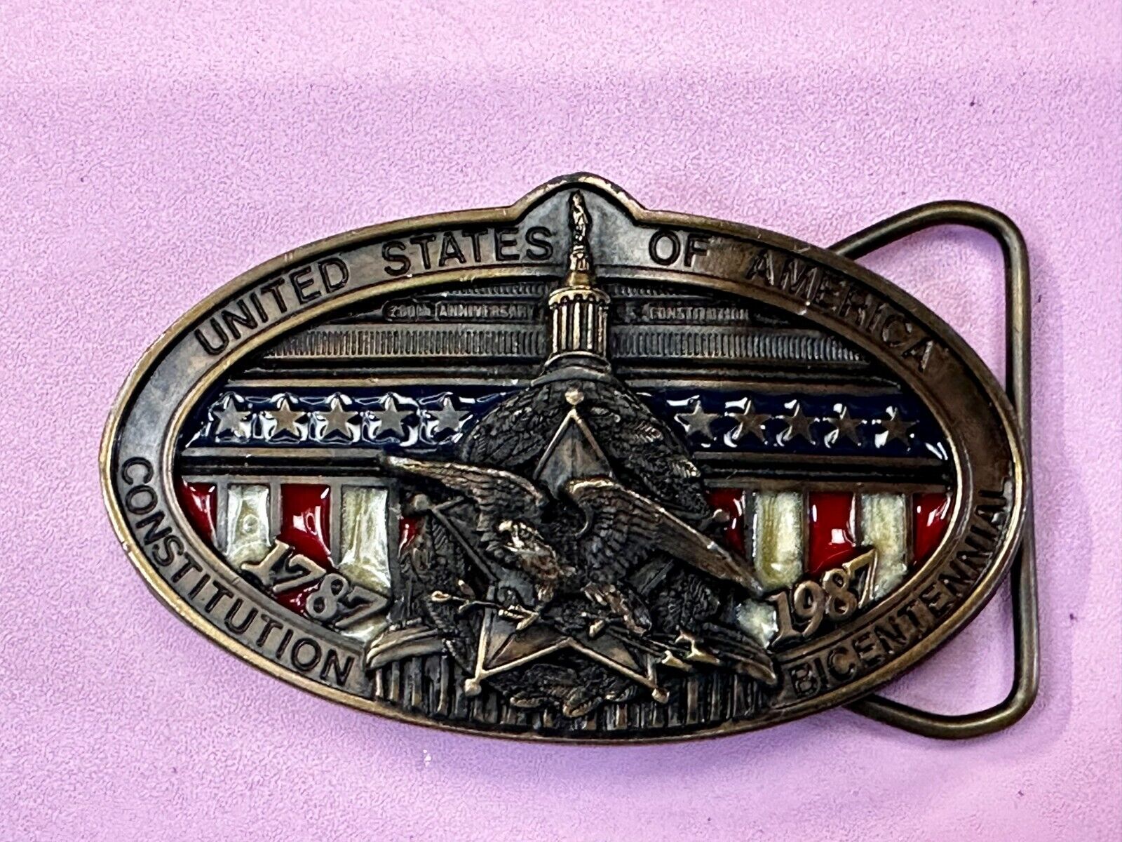 United States of America Constitutional Bicentennial Commemorative Belt Buckle