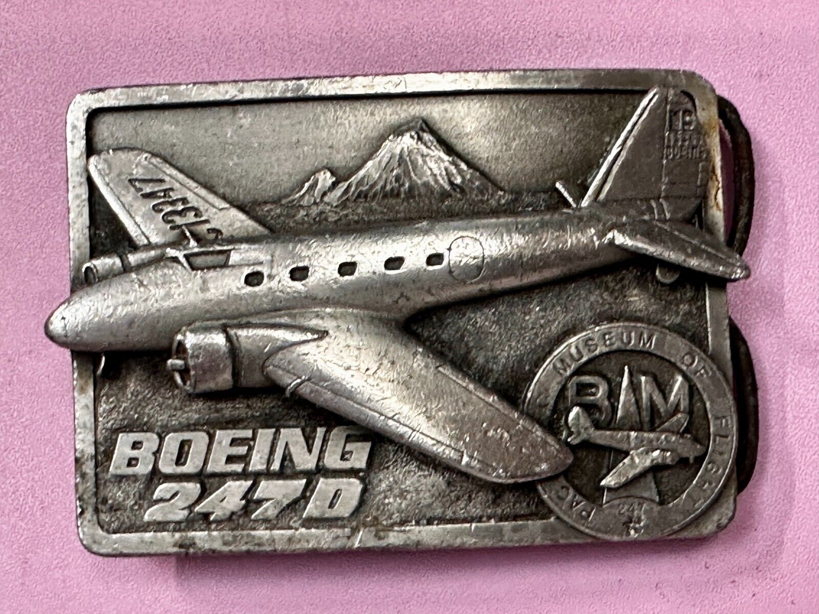 The Boeing 247D High Speed Aircraft Vintage 1986 Belt Buckle by Siskiyou