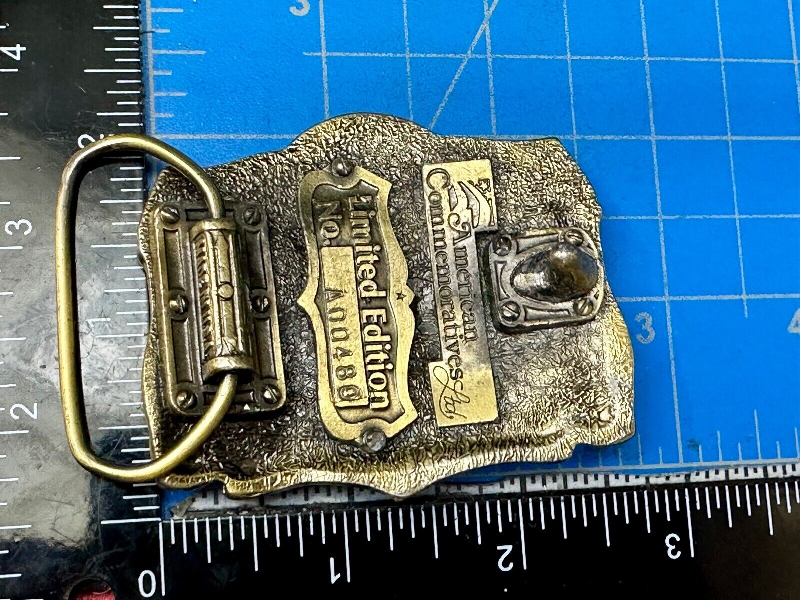 American Presidency Belt Buckle Vintage 200 Years Mount Rushmore Commemorative