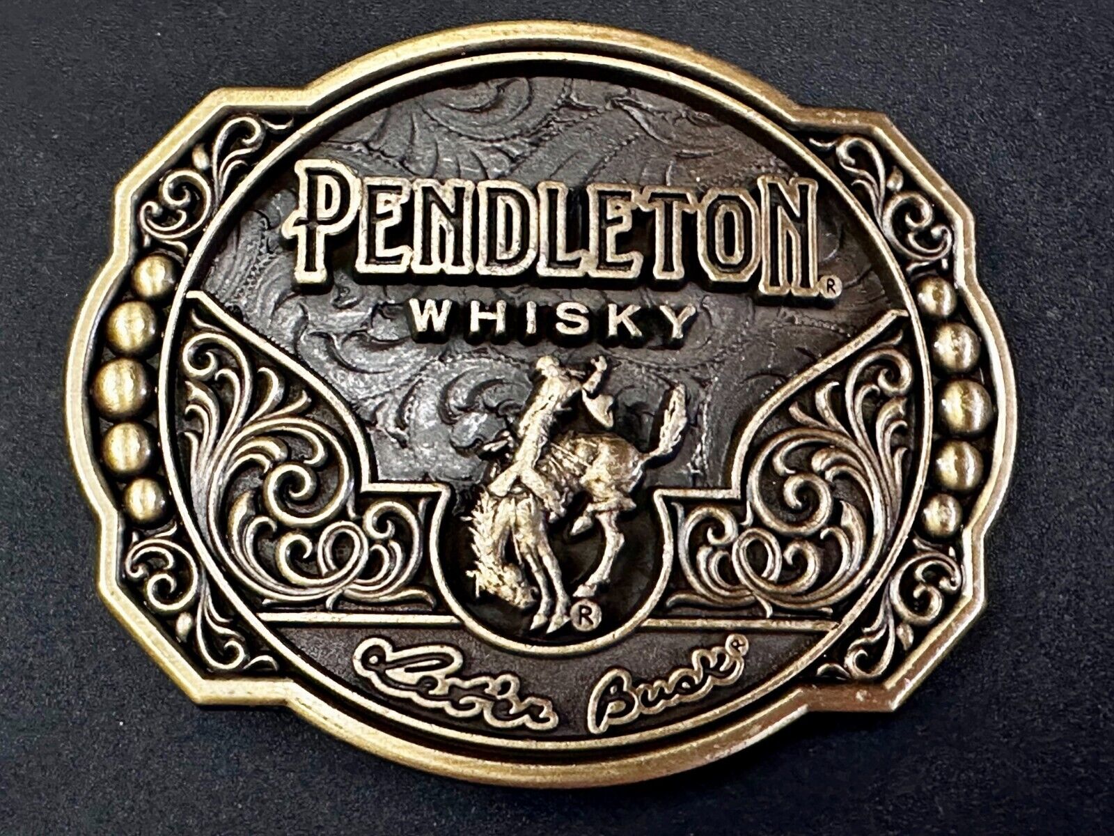 2024 Pendleton Whiskey Let'er Buck Rodeo Cowboy Montana Silversmiths Belt Buckle