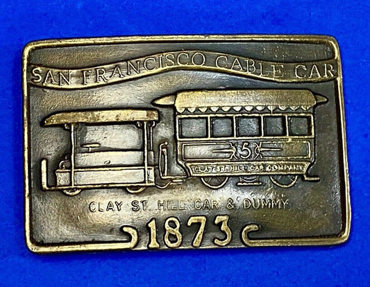The History Of The San Francisco California Cable Car Transportation Belt Buckle