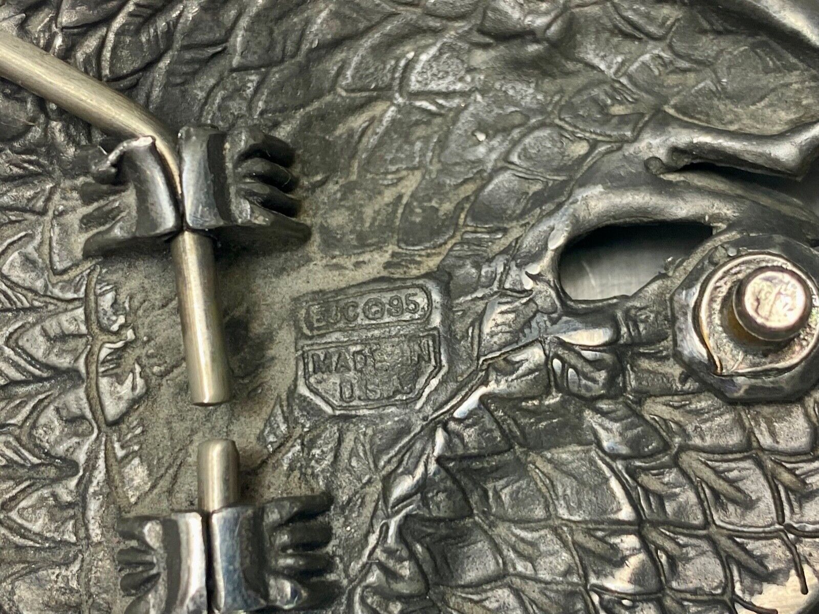 American Bald Eagle Head Bust belt buckle stamped EJC-95