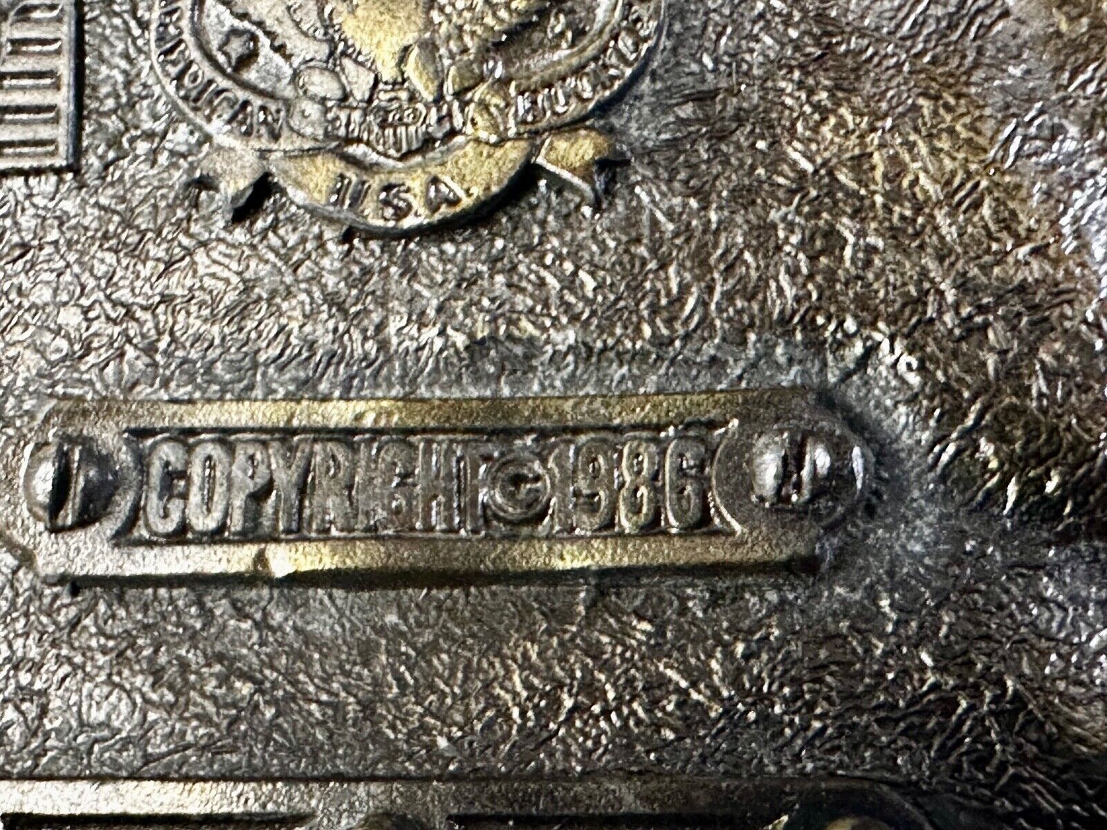 1986 The American Fire Fighter - No Sleep Tonight Vintage Belt Buckle