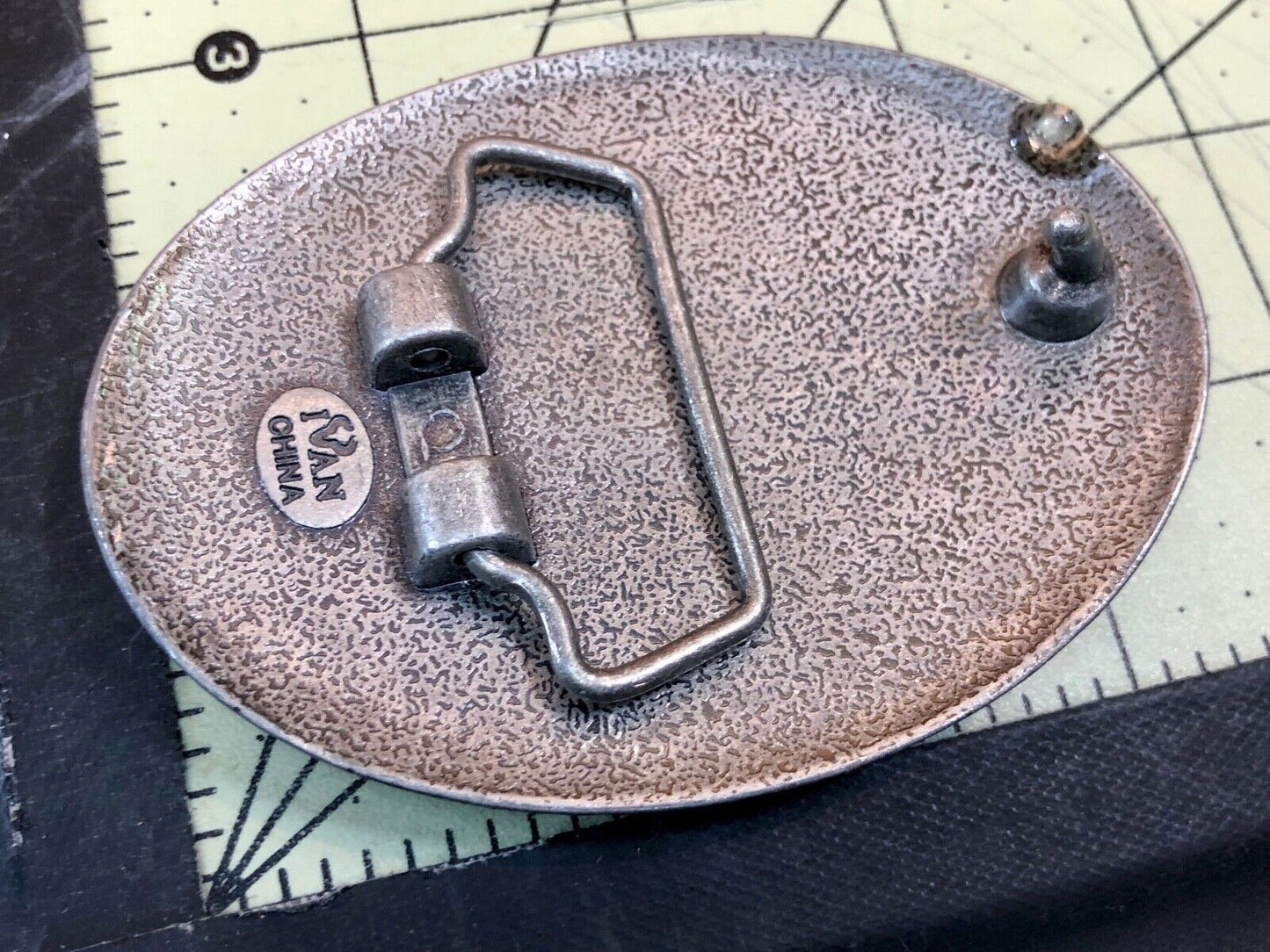 Unique IVAN western belt buckle - Stone Art Artisan pattern starfish design