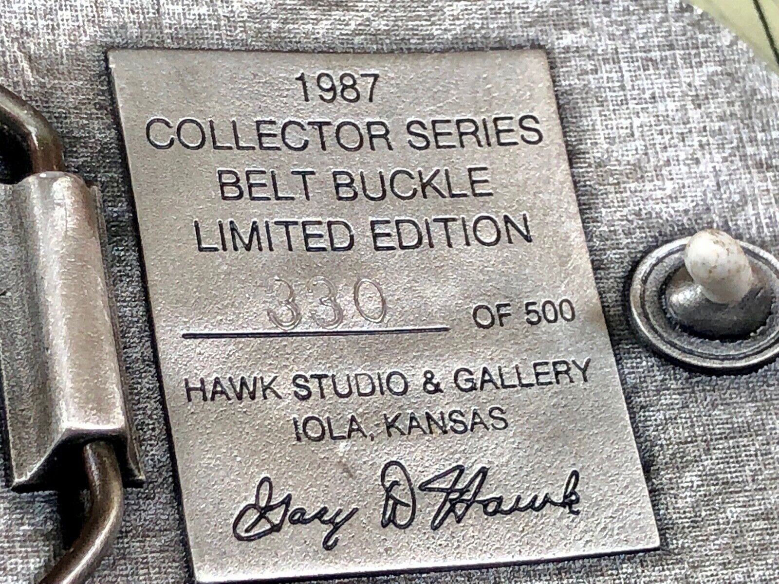 1987 Collector Series HIGH PLAINS COOPERATIVE Kimball NE 330 of 500 Belt Buckle 