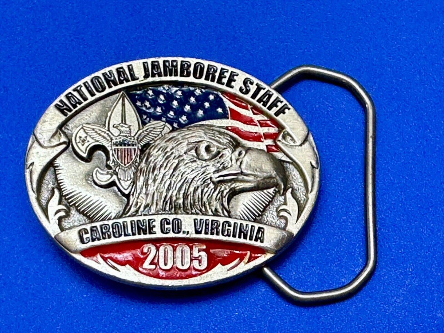 2005 BSA National Scout Jamboree STAFF Caroline County of Virginia Belt Buckle