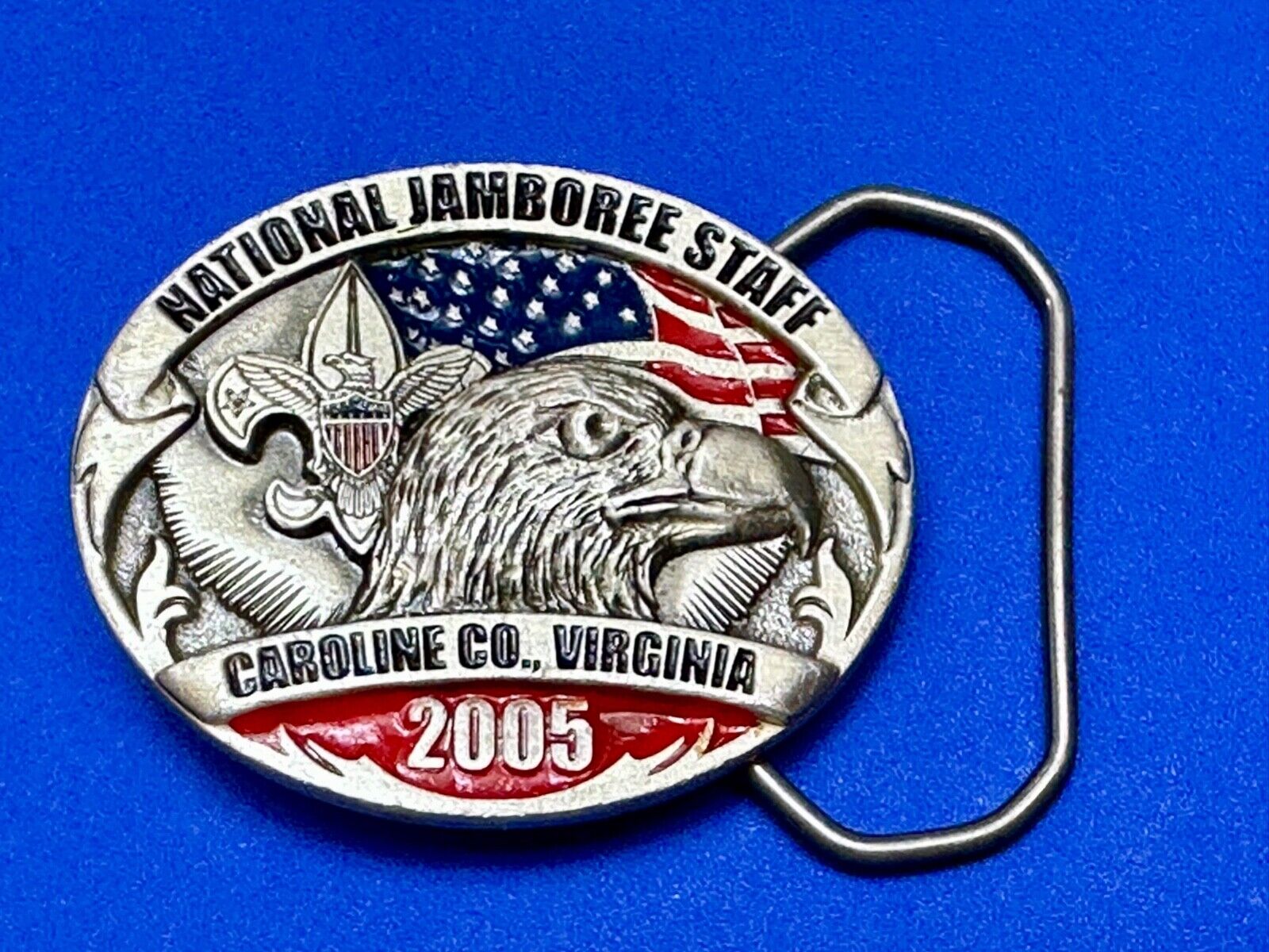 2005 BSA National Scout Jamboree STAFF Caroline County of Virginia Belt Buckle