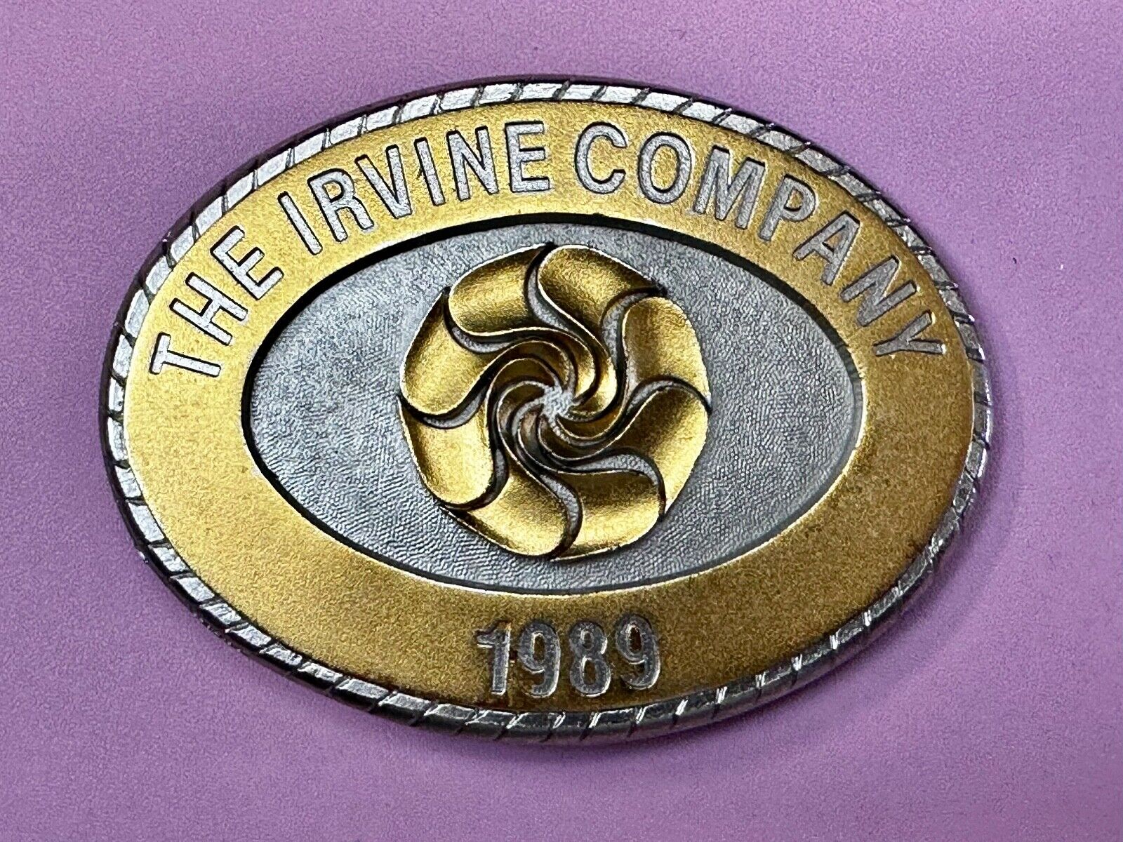 The Irvine Company 1989 Fourth Edition Collectors Western Ranch Belt Buckle