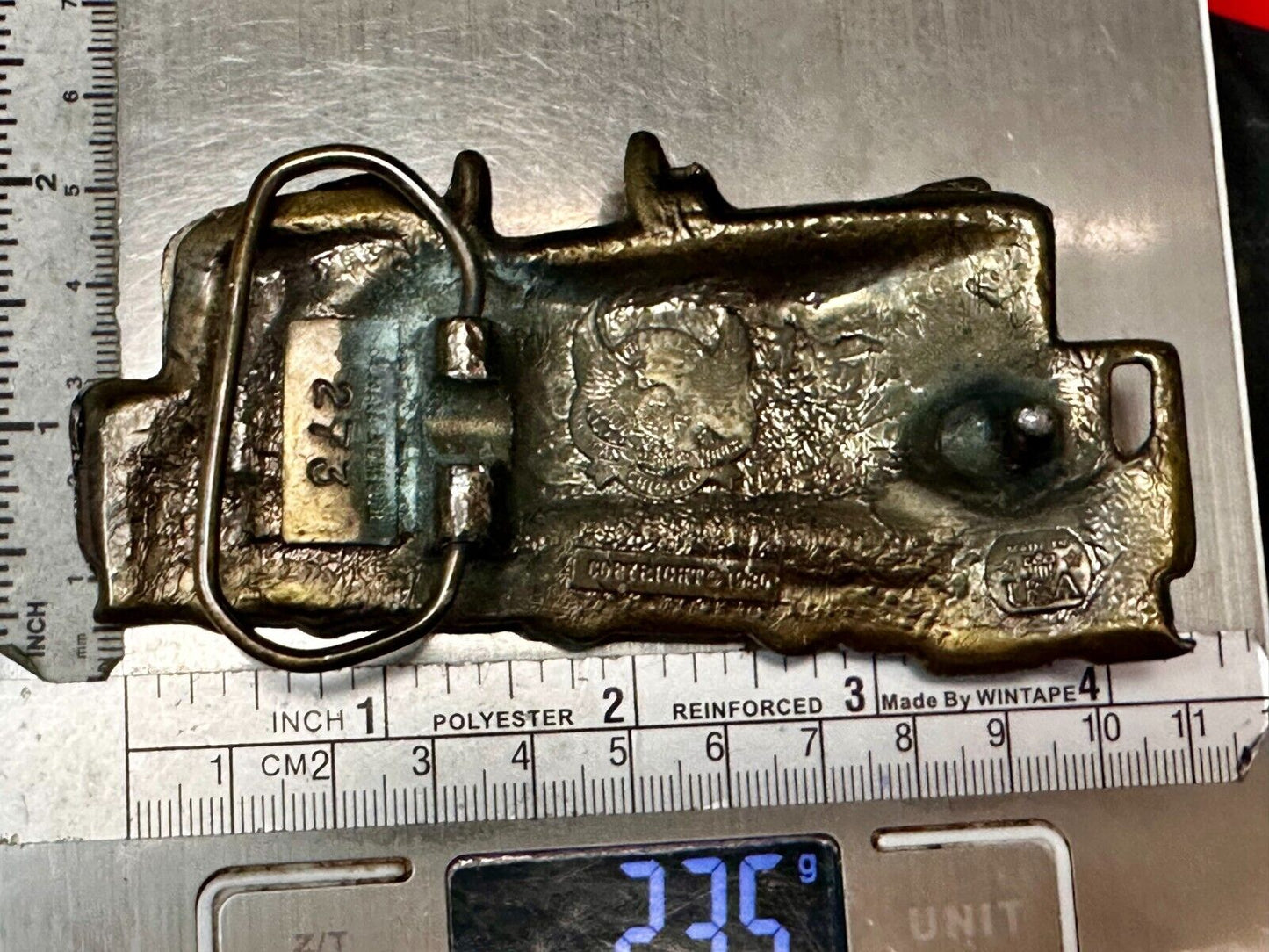 633 Diesel Locomotive RailRoad Train Vtg. 1981 The Great American Belt Buckle Co