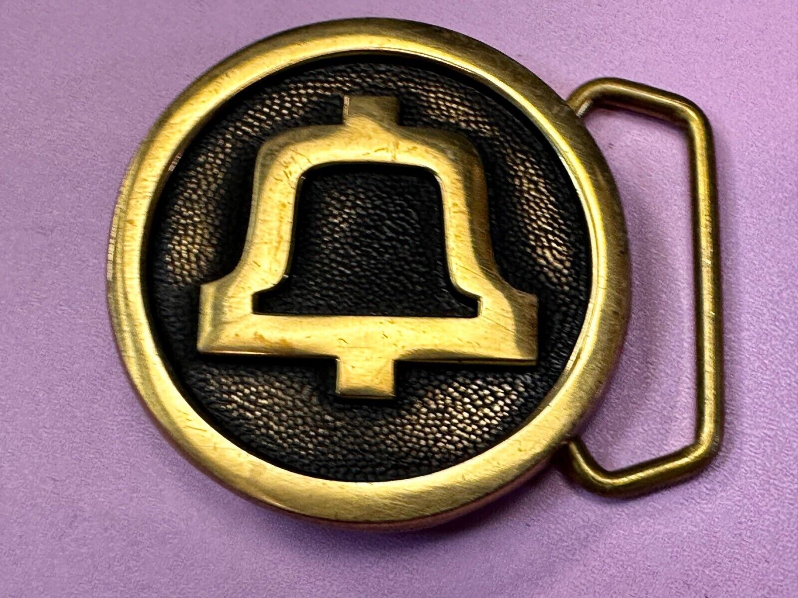 Bell System Telephone Telegraph Company Solid Brass Vintage 1978 BTS Belt Buckle