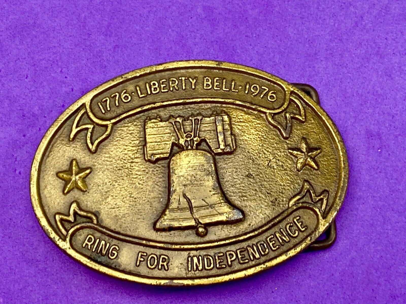 USA Liberty Bell Bicentennial Celebration ring for independence 76 belt buckle 