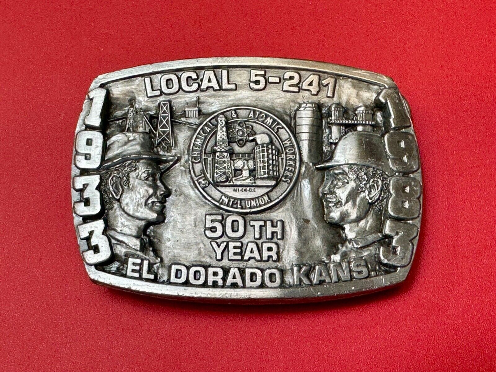 1983 El Dorado Kansas Local union 5 241 50th year celebration belt buckle