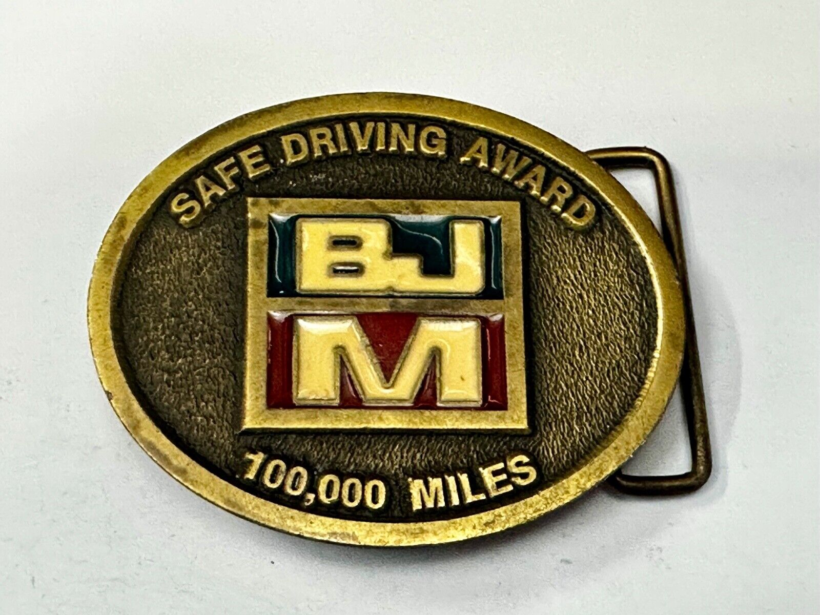 BJM Safety Driving Award Belt Buckle Made in USA by CD Hit