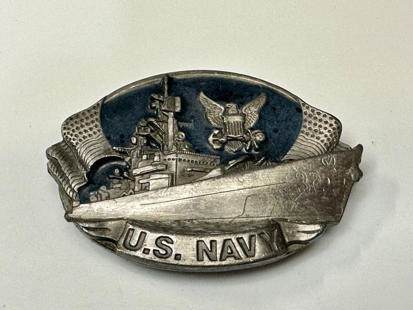 United States NAVY , Not a job, An Adventure! 1981 Bergamot Belt Buckle