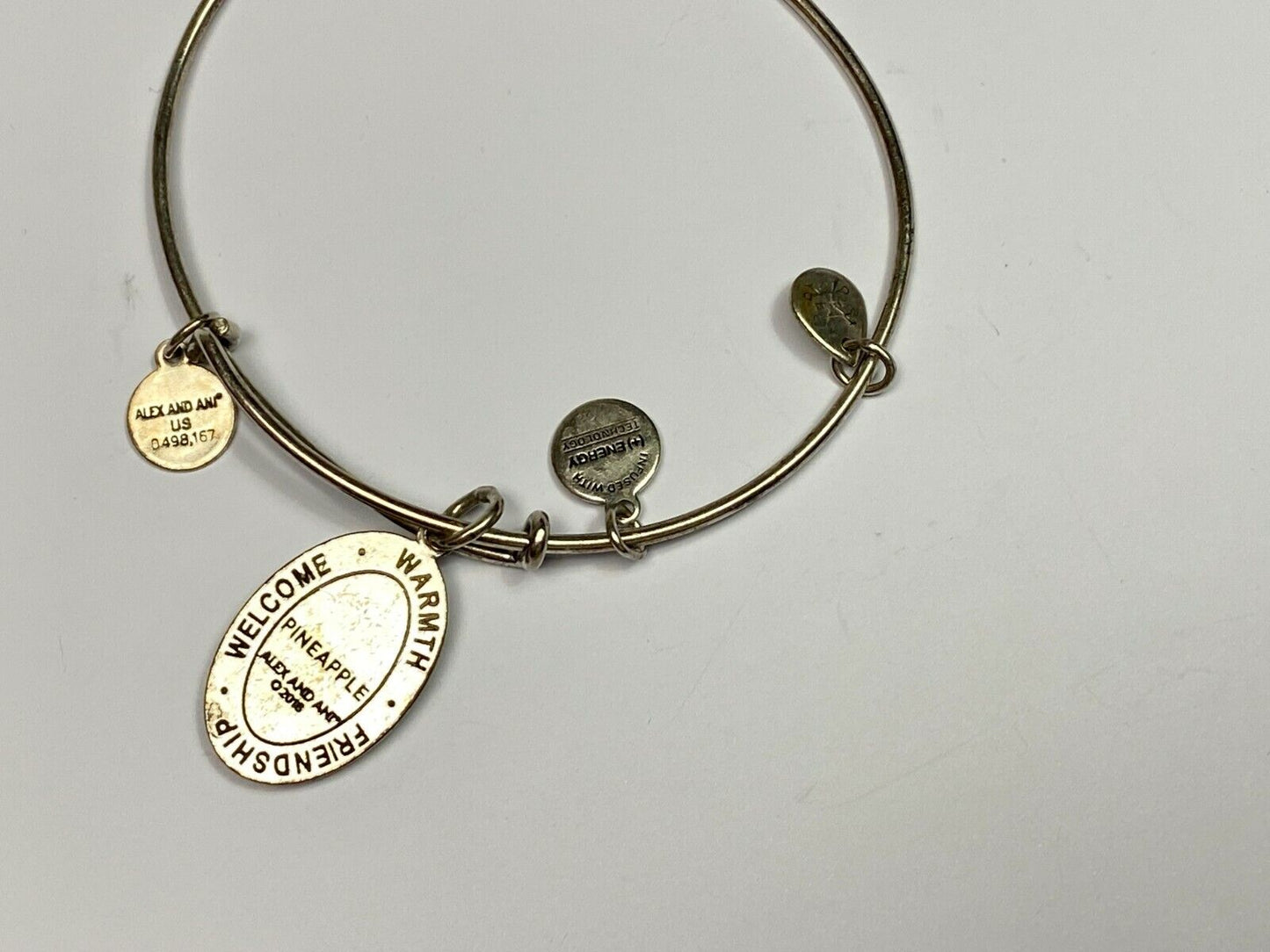 Alex And Ani Pineapple 2016 Charm Bracelet Bangle Warmth Welcome Friendship