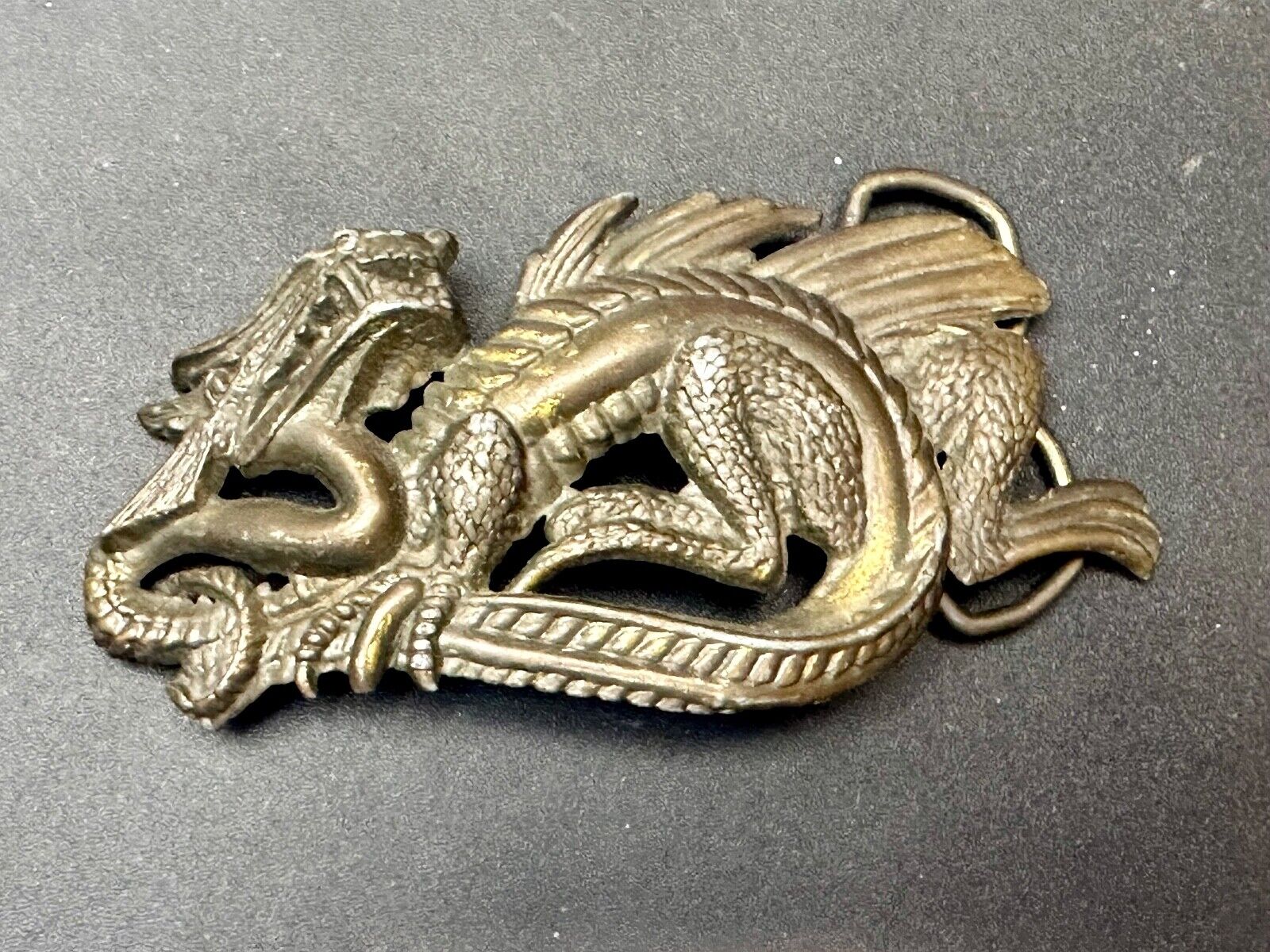 Vintage Chinese Dragon  Vintage artisan? Large Oversized Belt Buckle