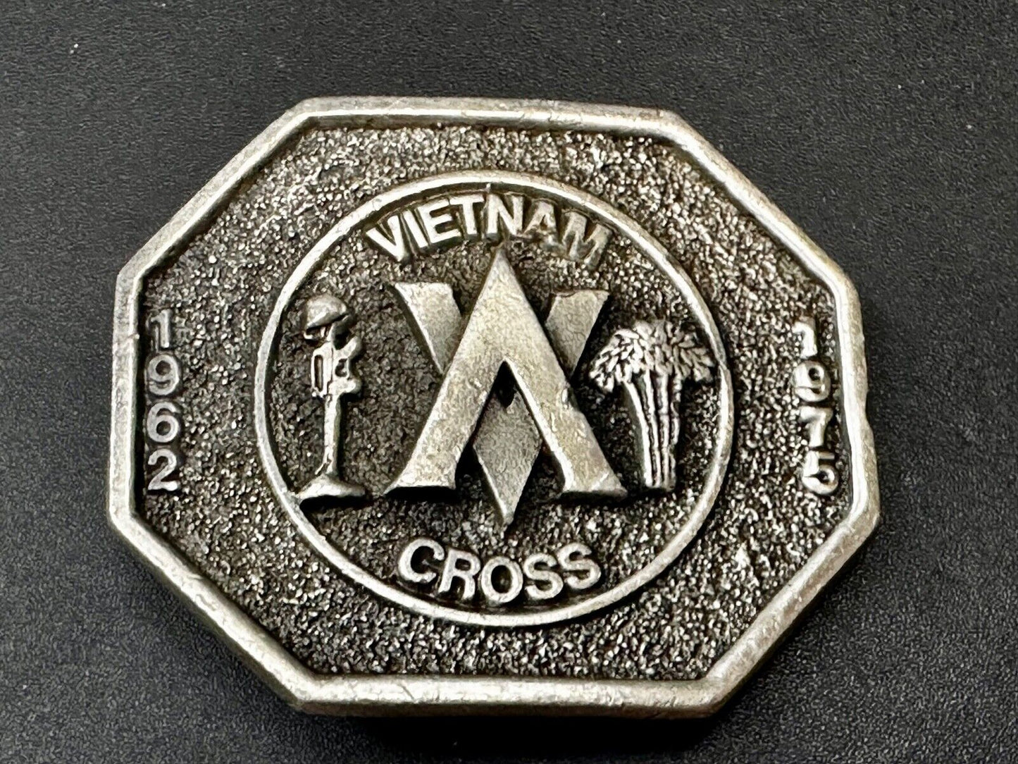 Vietnam Cross 1962 - 1975 The Great American Buckle Co Vintage Belt Buckle