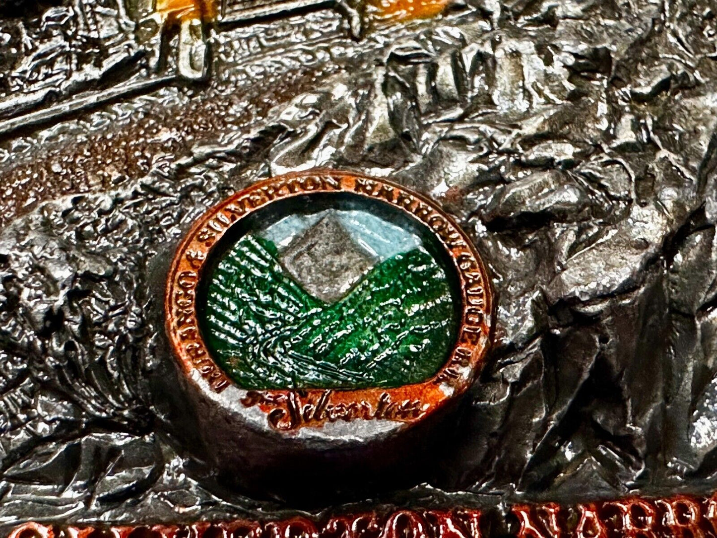 Train Rail Road Durango & Silverton Narrow Gauge C+J Colorful Belt Buckle