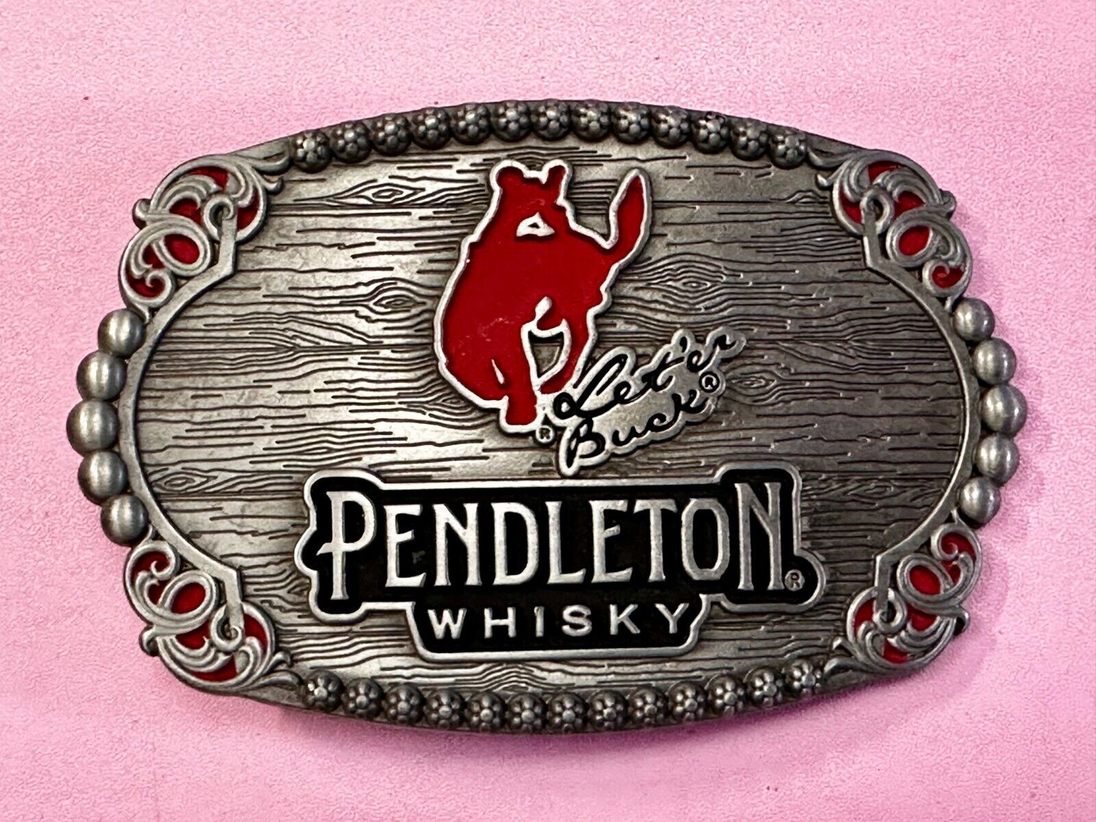 2023 Pendleton Whiskey Let'er Buck Rodeo Cowboy Montana Silversmiths Belt Buckle