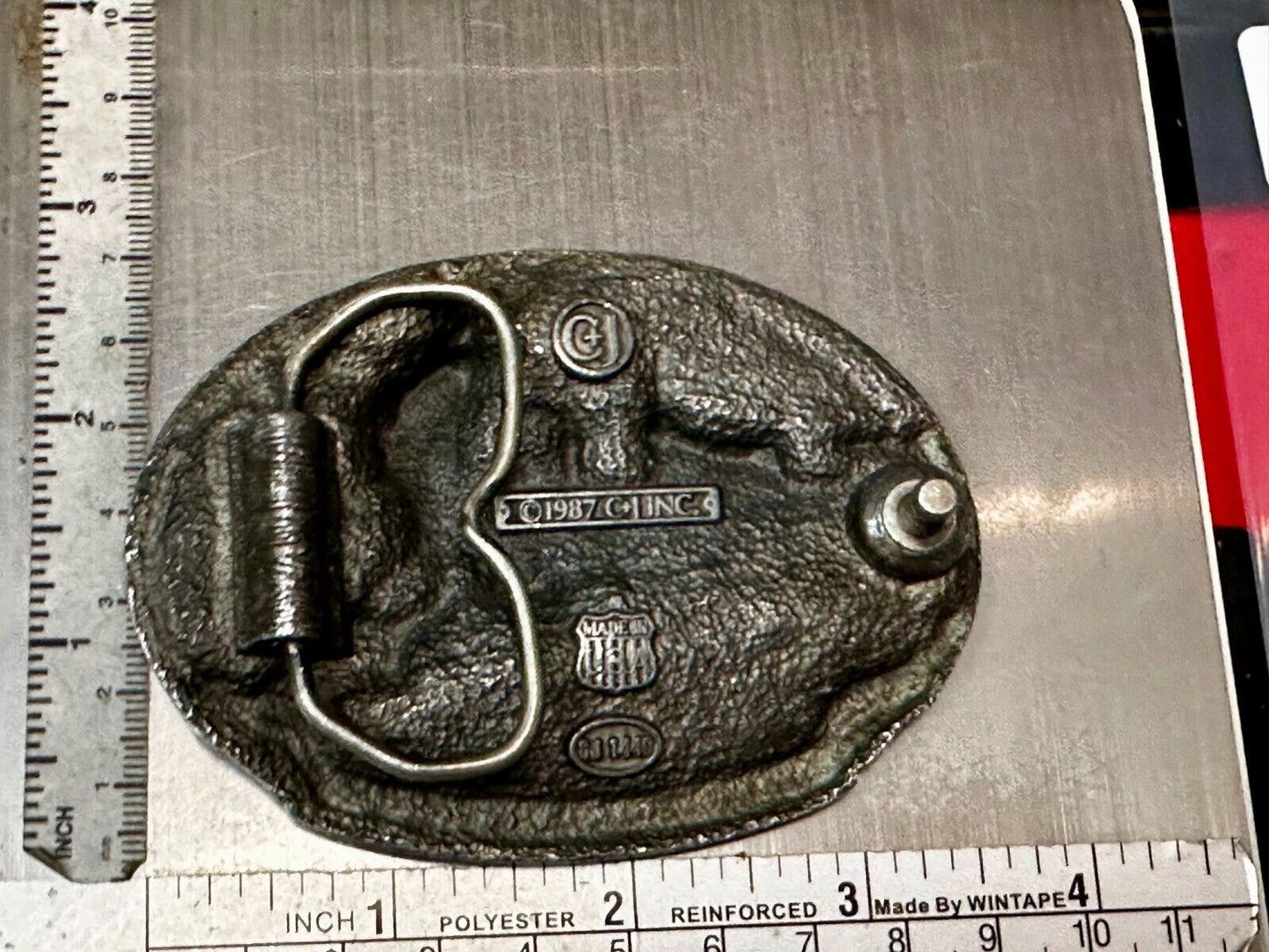 American 4-40 RailRoad Train Car Vintage 1987 Commemorative Belt Buckle C+J