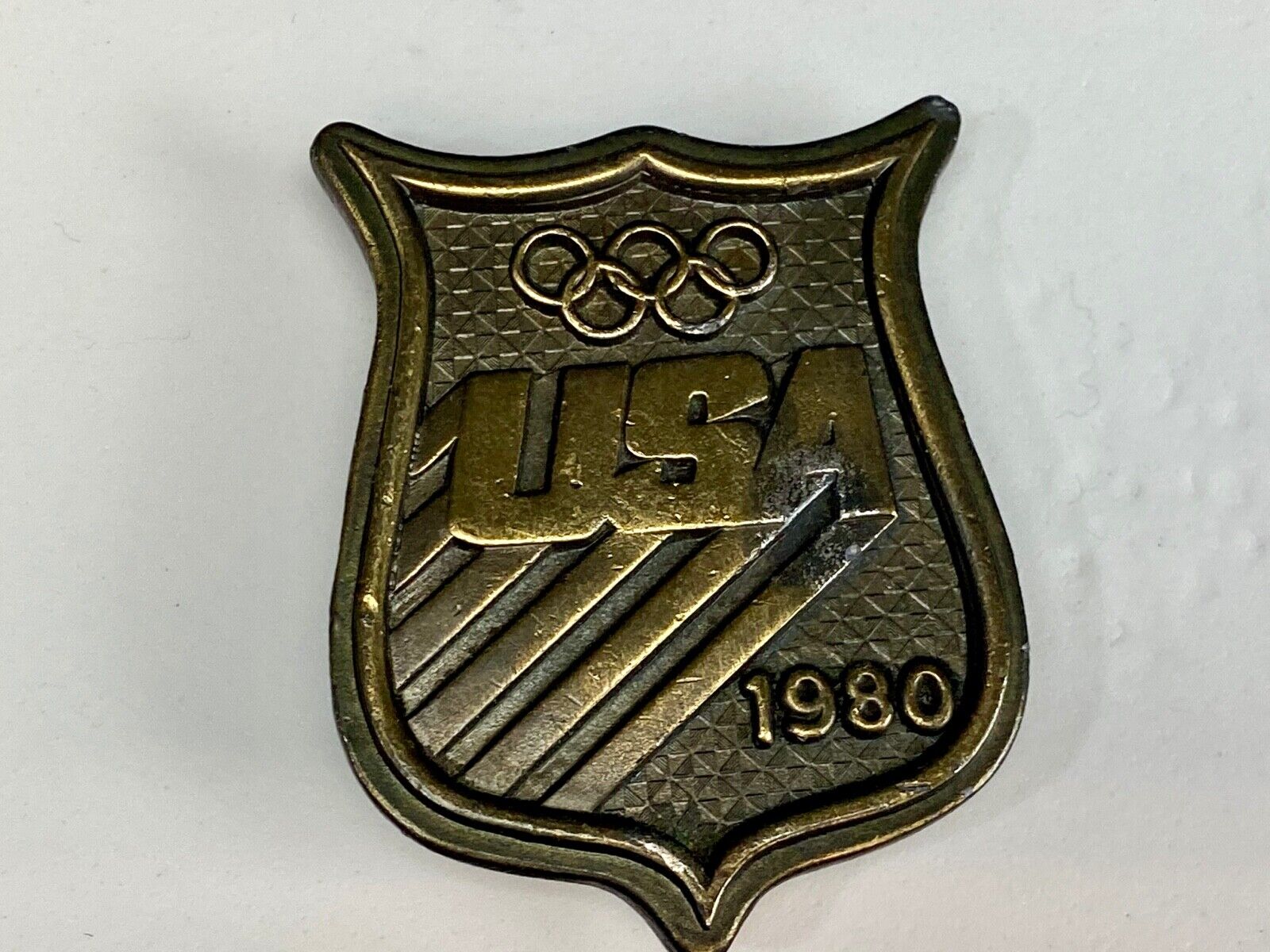 Vintage 1980 Olympics USA Sports Teams belt buckle by Bergamot 