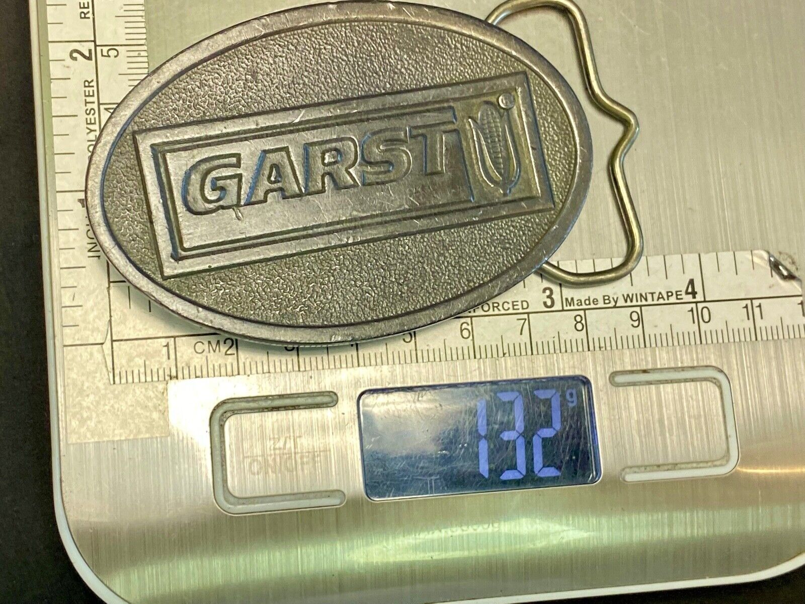 Vintage Garst Seed Belt Buckle Ffa Agriculture Farming Farm Coon Rapids Iowa