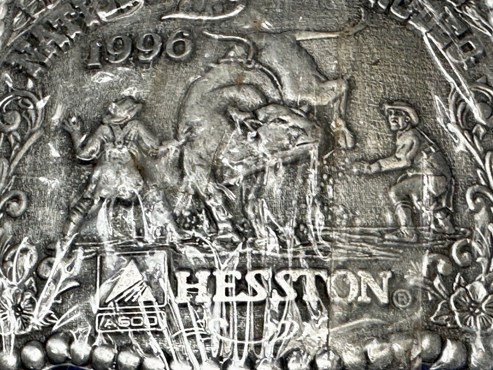 1987 National Finals Rodeo NFR Cowboy Western NOS Belt Buckle in wrap