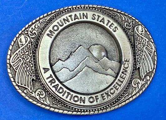 The Mountain States A Tradition Of Excellence Western Oval Belt Buckle