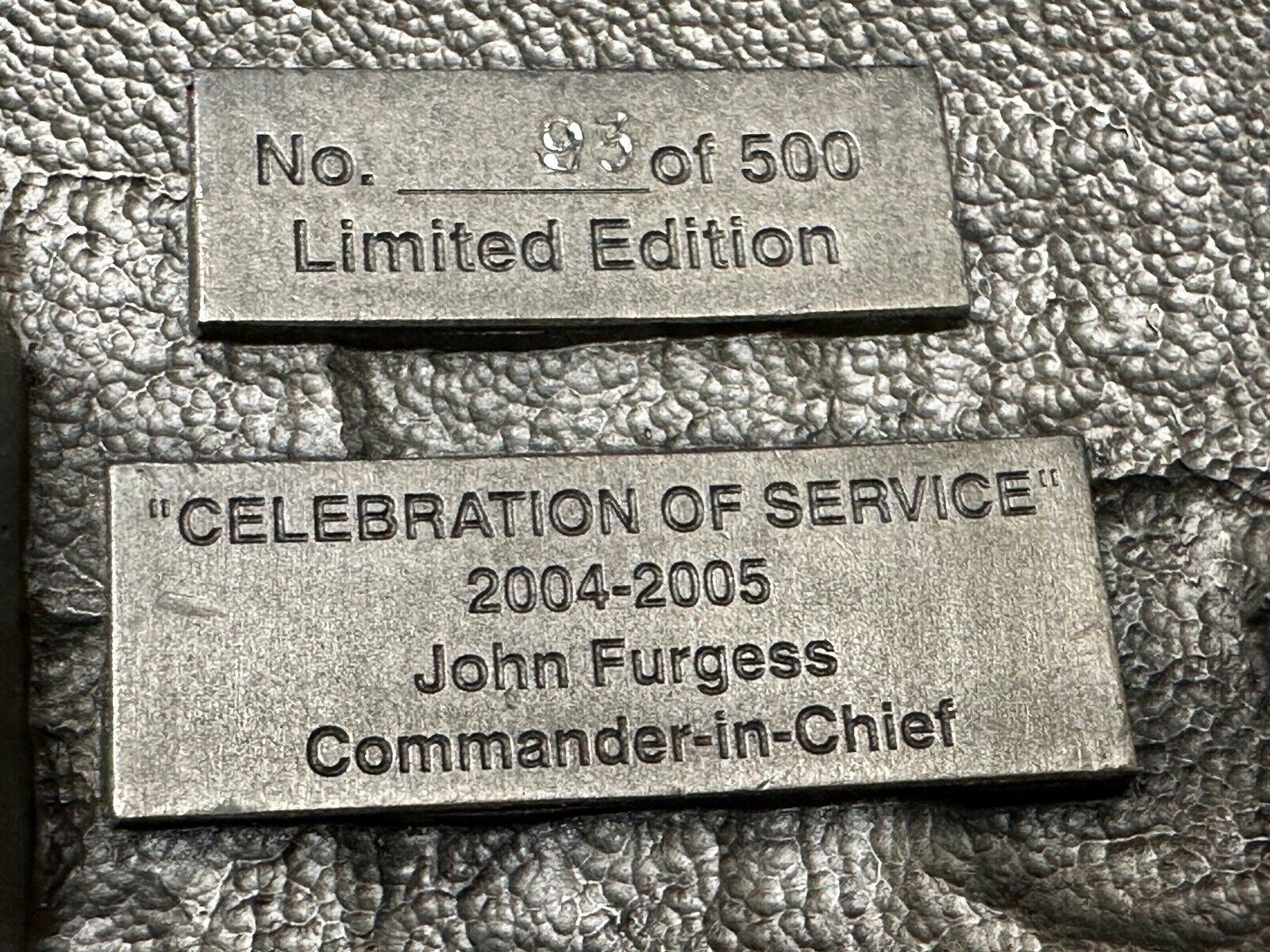 Veterans of foreign wars Celebration of Service Vintage Belt Buckle  1899 - 2005