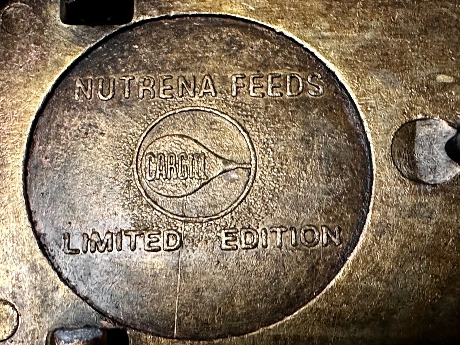 Cattle Country Cow Nutrena Feeds Limited Edition Farmers Promo Belt Buckle