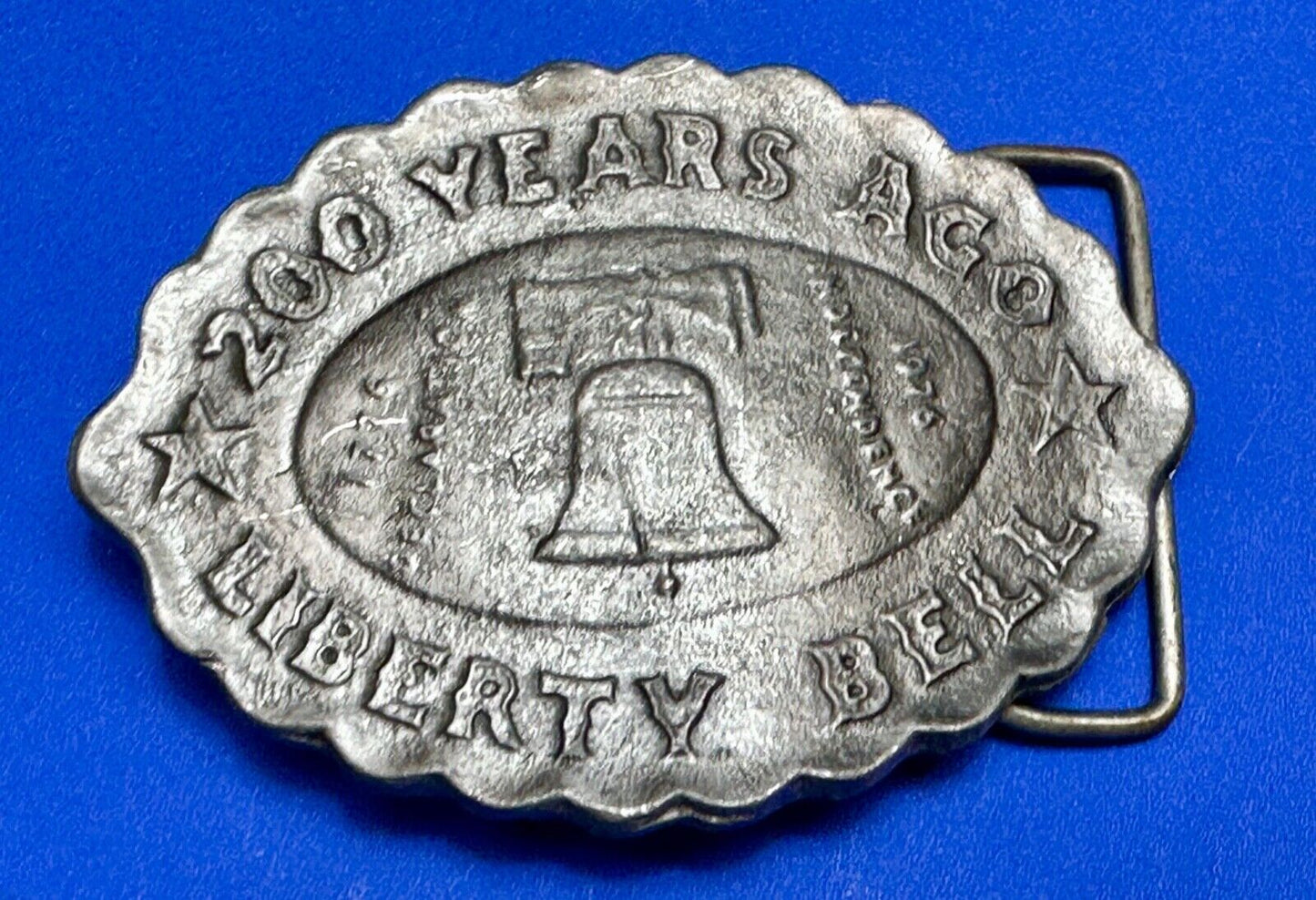 1776-1976 - 200 Years Ago Liberty Bell Patriotic America Belt Buckle