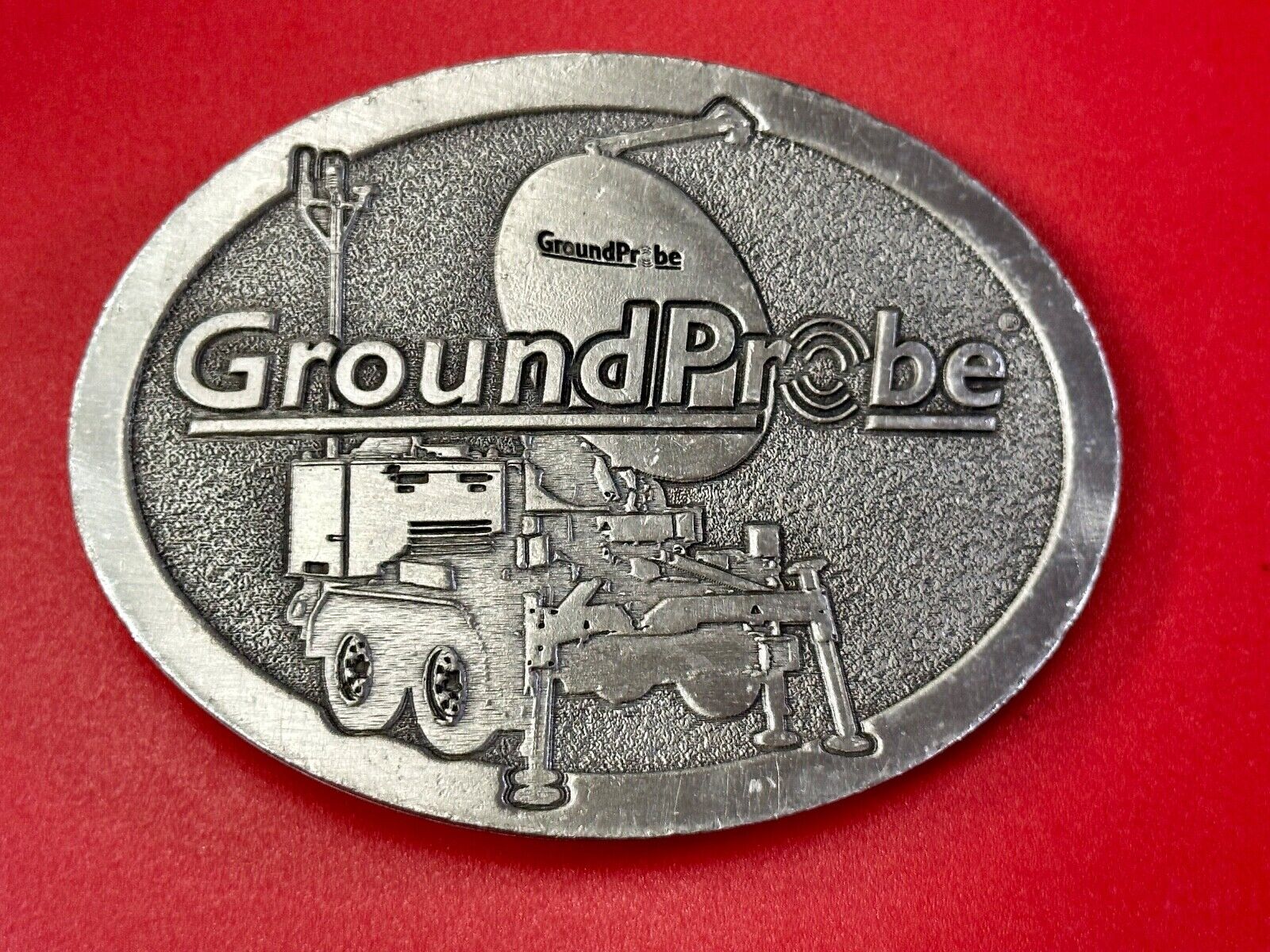 vintage Ground probe Company promo Advertising belt buckle