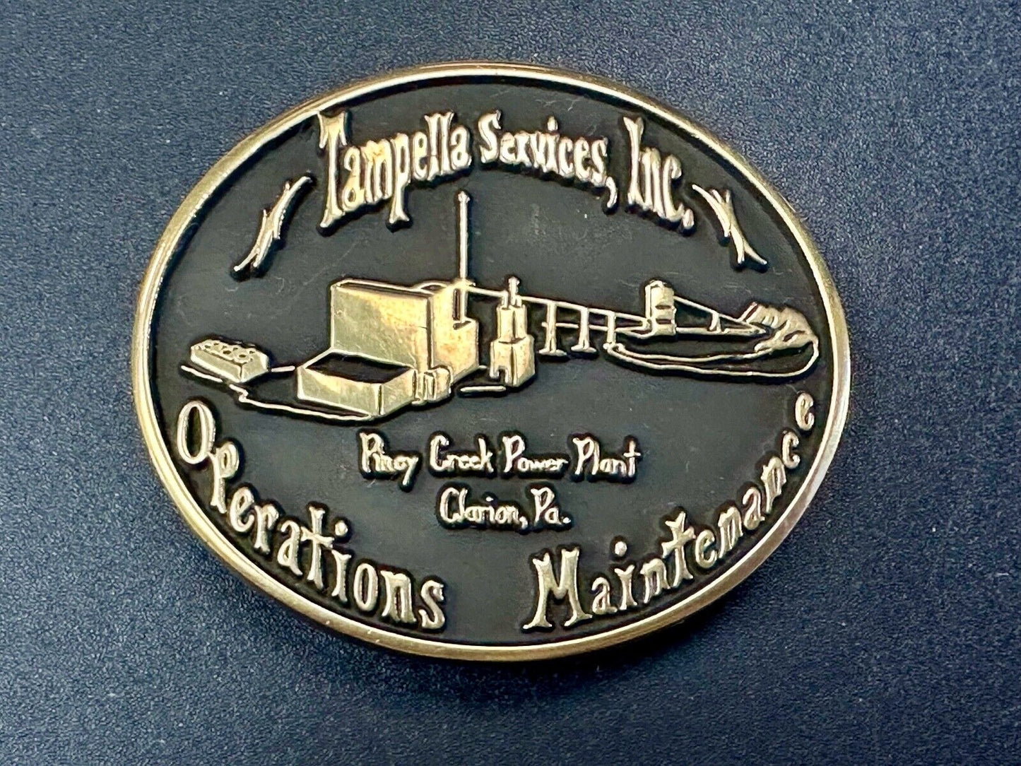 ACI Tampella Piney Creek Power Plant Clarion PA Operations Maint. belt buckle