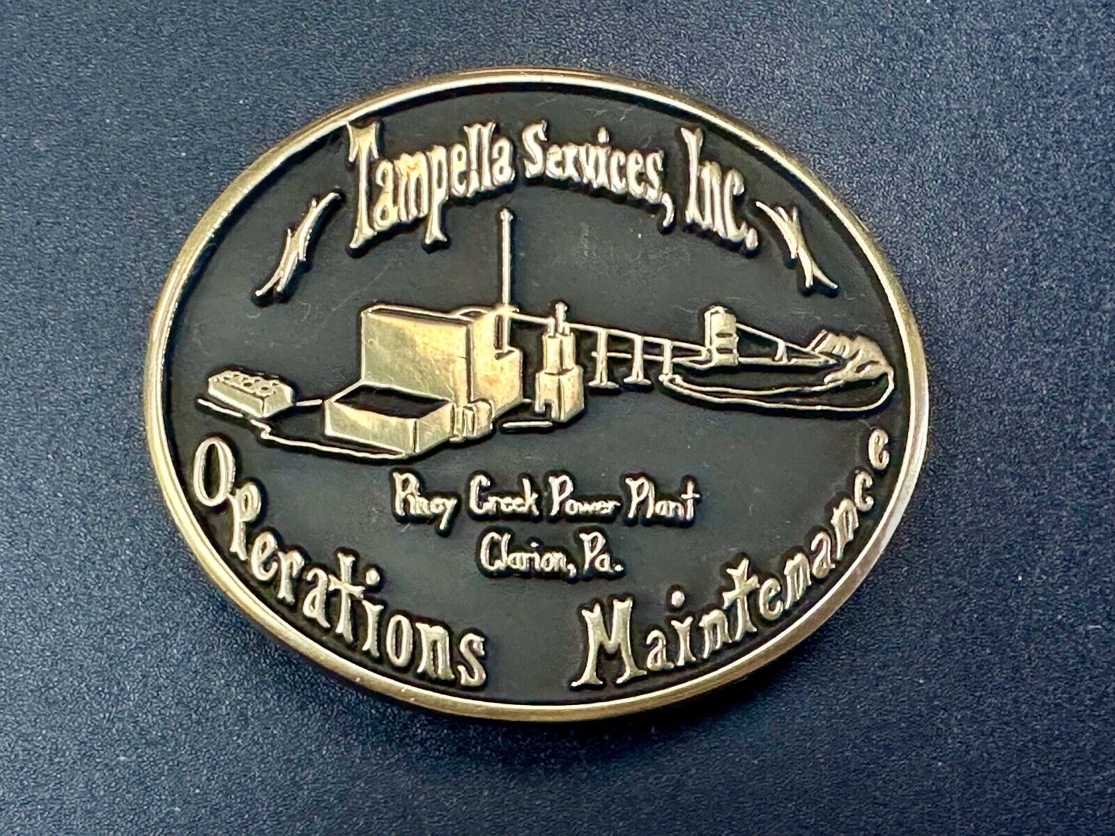 ACI Tampella Piney Creek Power Plant Clarion PA Operations Maint. belt buckle