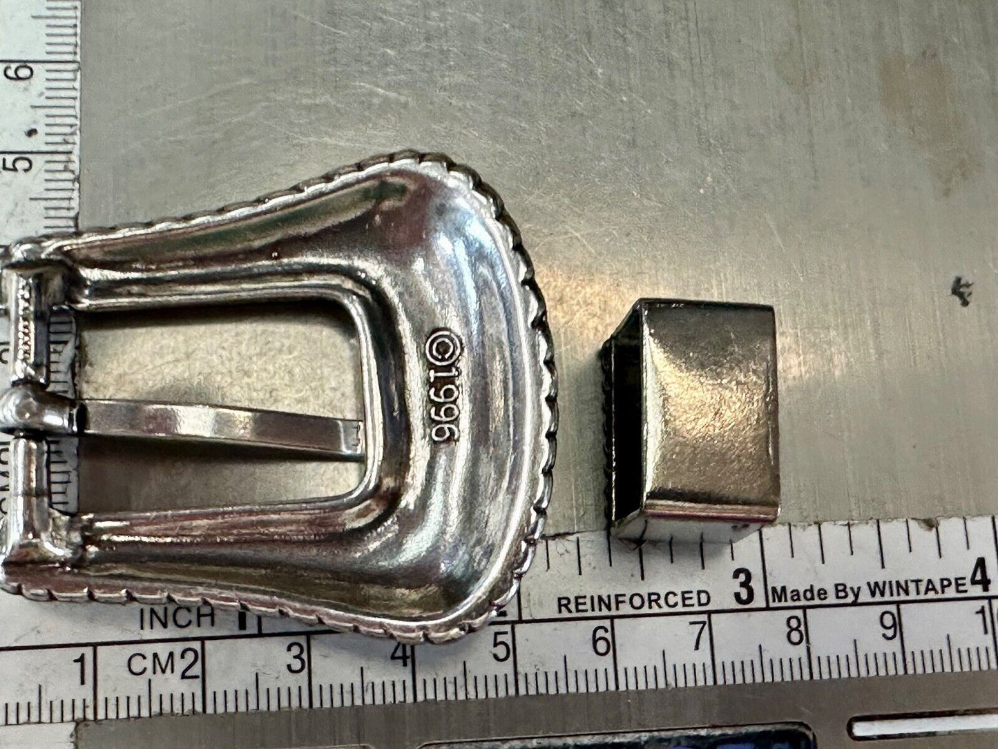 Two piece Ranger Set vintage 1996 silver tone buckle and keeper