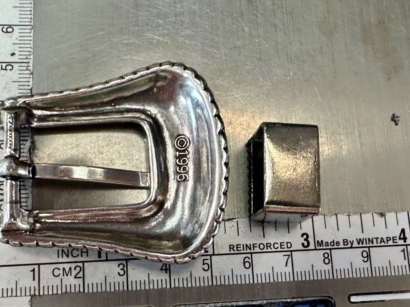 Two piece Ranger Set vintage 1996 silver tone buckle and keeper