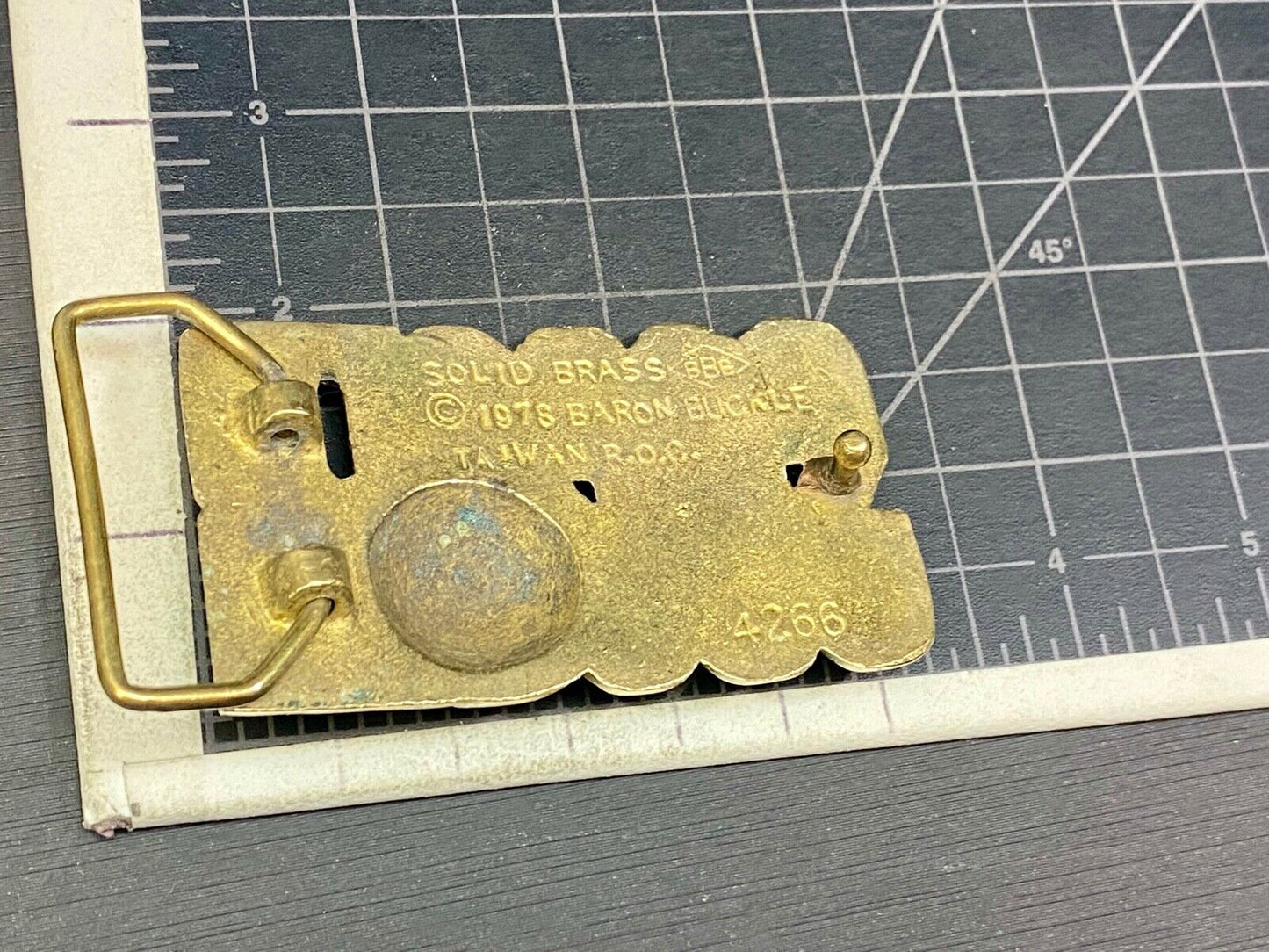 45 Year Old! Soccer Ball Belt Buckle By Baron Brass Works Ultimate Fan Gift! 