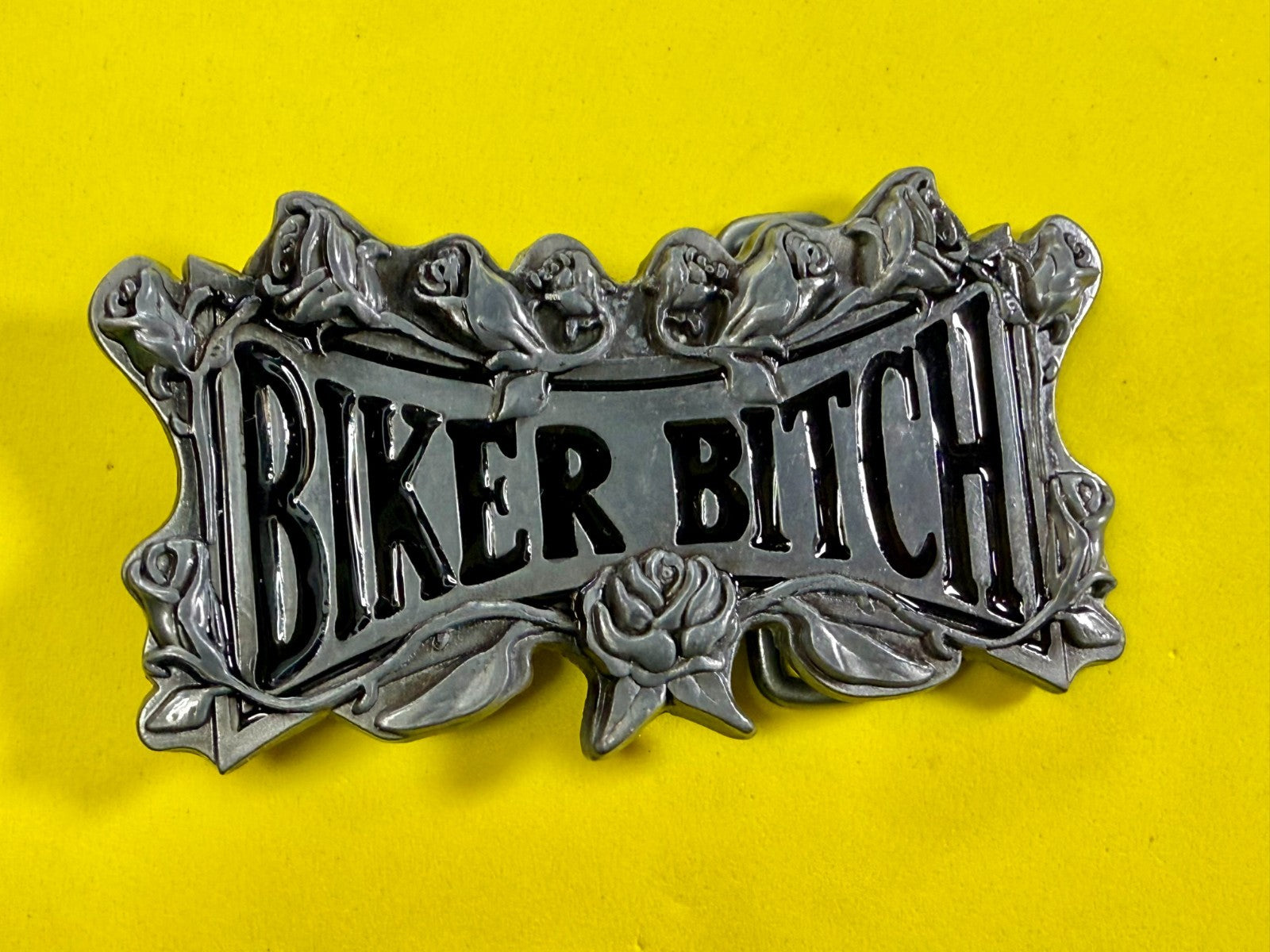 BIKER BITCH Statement Funny Cool Novelty Motorcycle Lady Biker Rider Belt Buckle