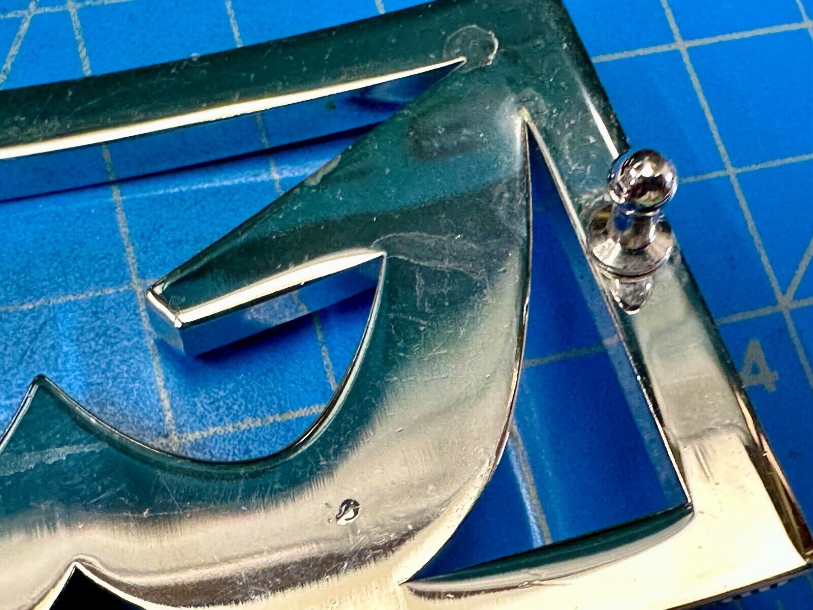 unique see through dual hook pattern silver color reflective belt buckle