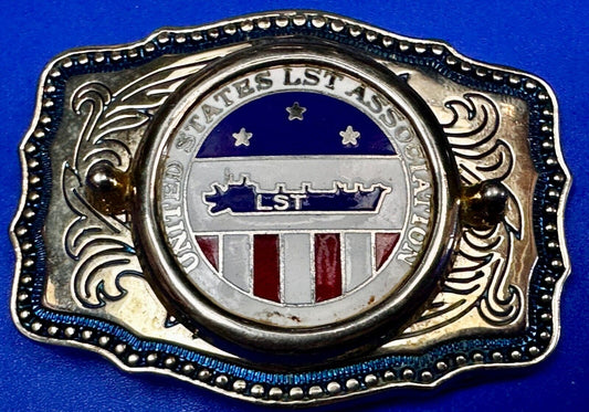 United States LST Association Insert for Coin or Stone Centerpiece Belt Buckle