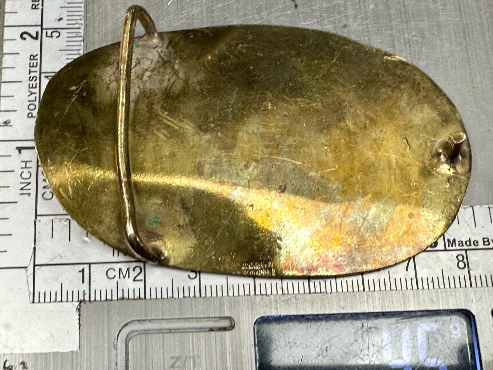 A Project belt buckle to repair - Missing inlaid inlay Abalone shell