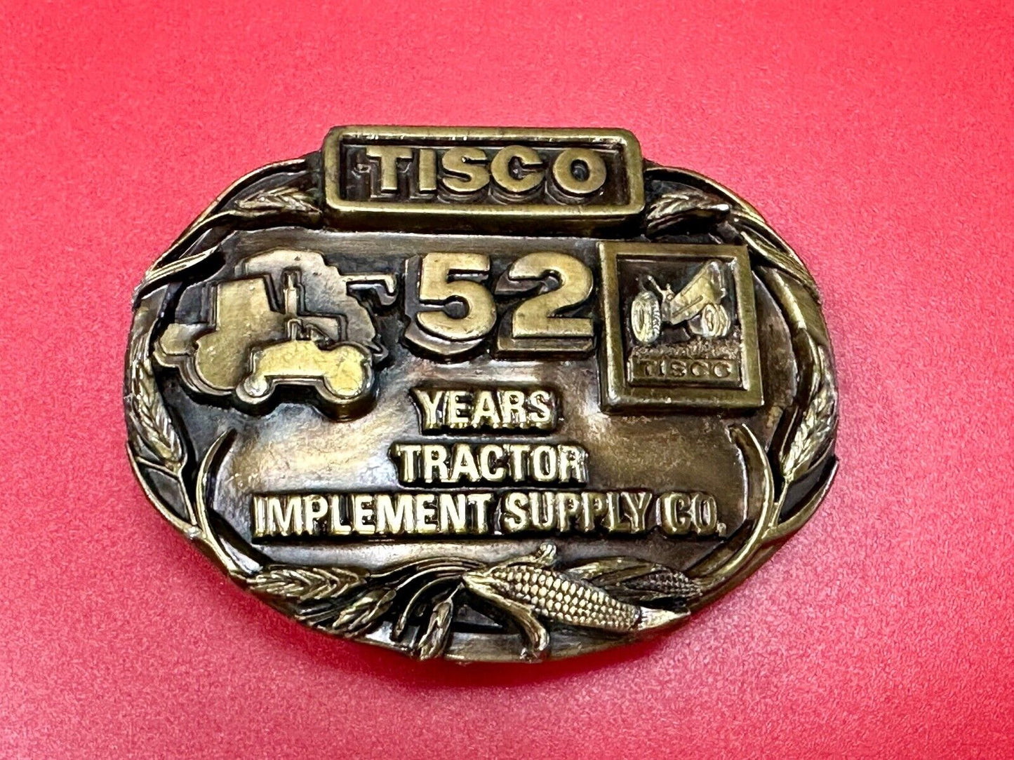 TISCO 52 years commemorative belt buckle  Tractor Implement Supply