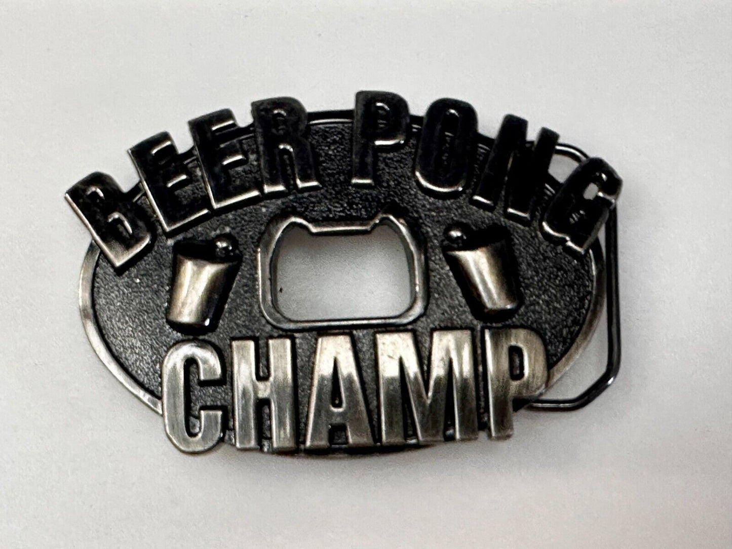 Beer Pong Champ Drunk Drinking Novelty Belt Buckle with Bottle Opener KALAN
