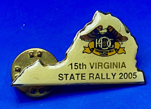 2005 Virginia State Harley Davidson HOG Rally Motorcycle Collectors pin