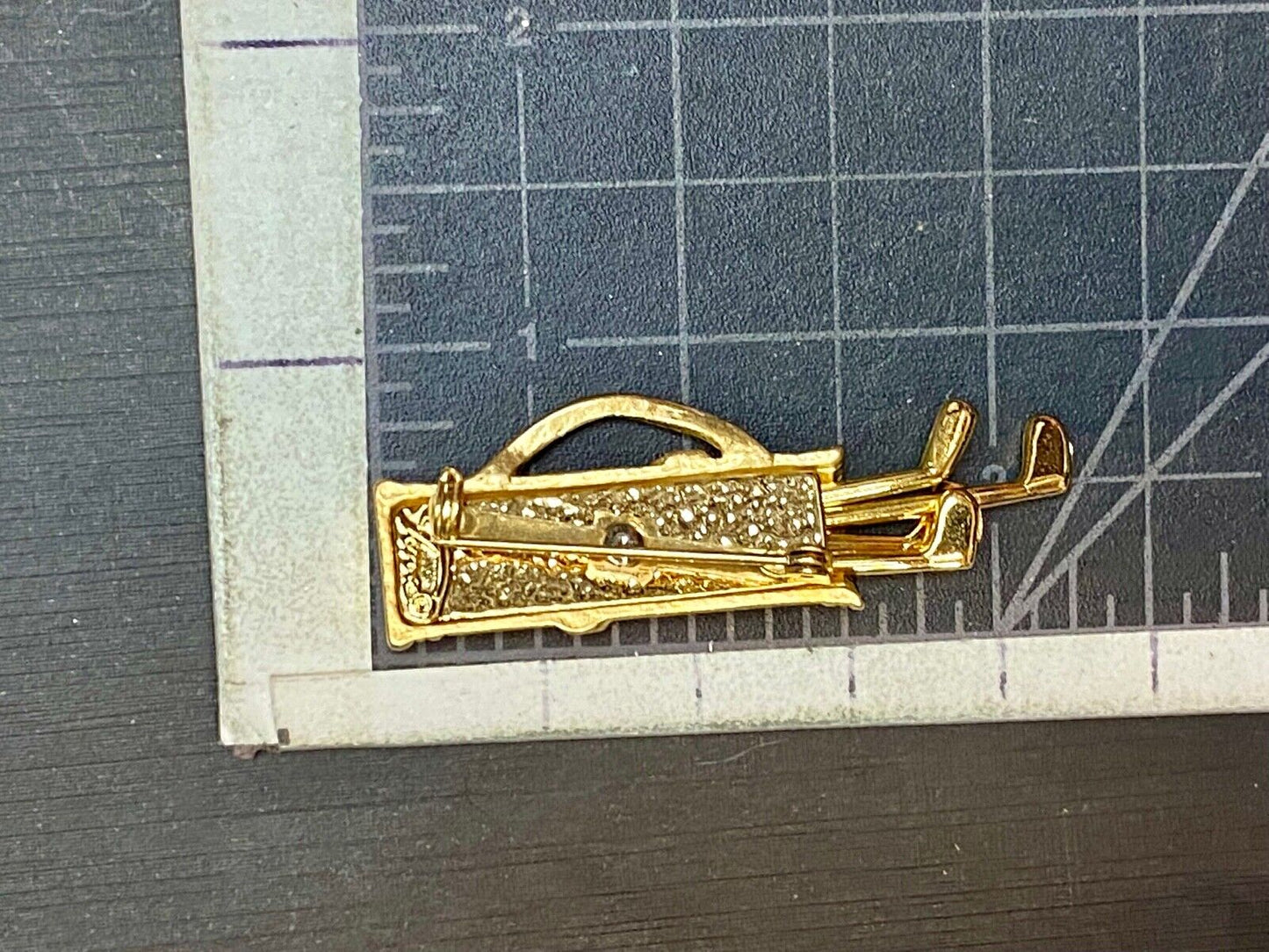  Vintage Golf Clubs Caddy Brooch Pin Ladies Jewelry Signed Tara