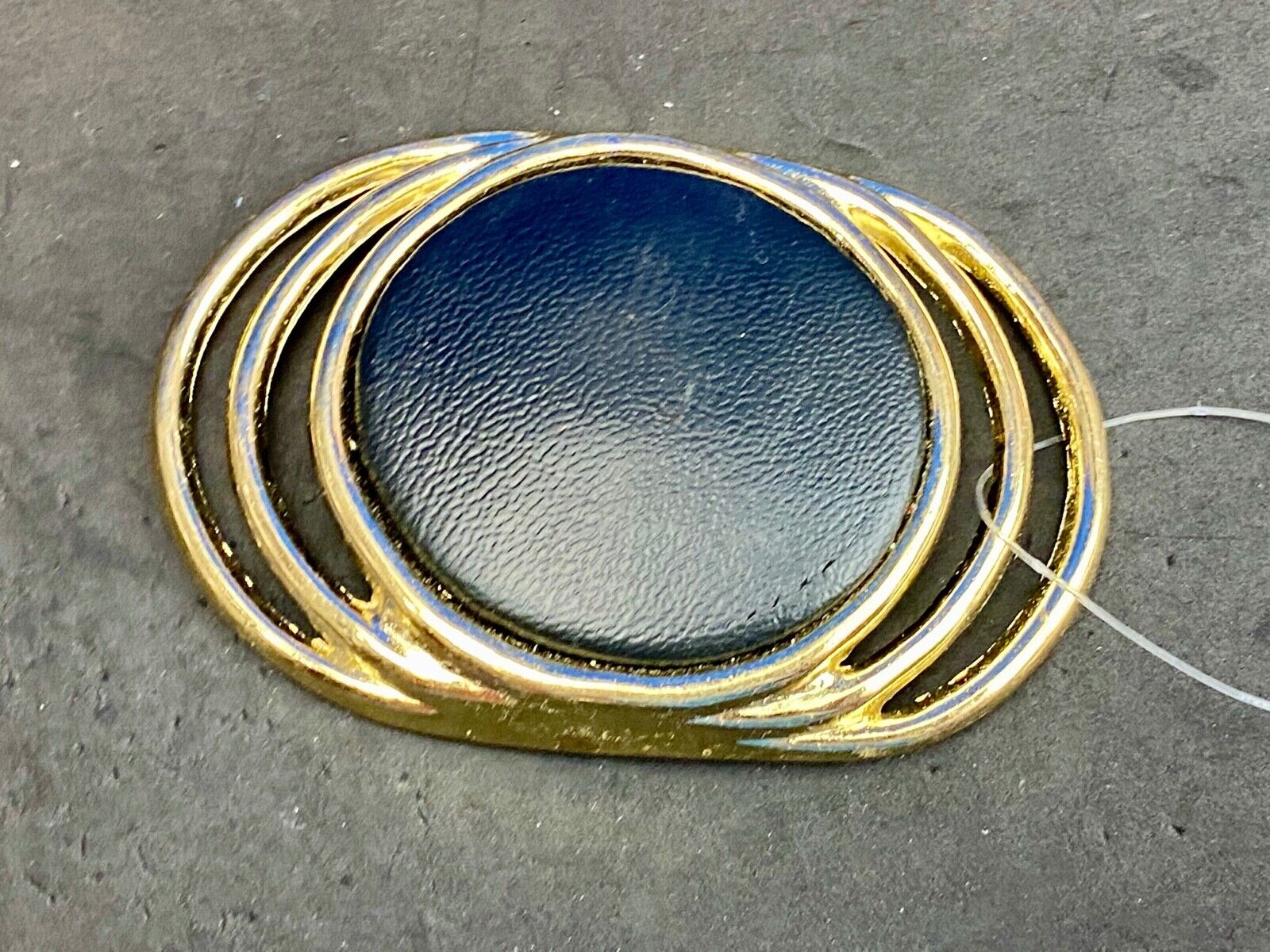 Vintage black and Gold Charmant of Beverly Hills, CA belt buckle scarf clip 