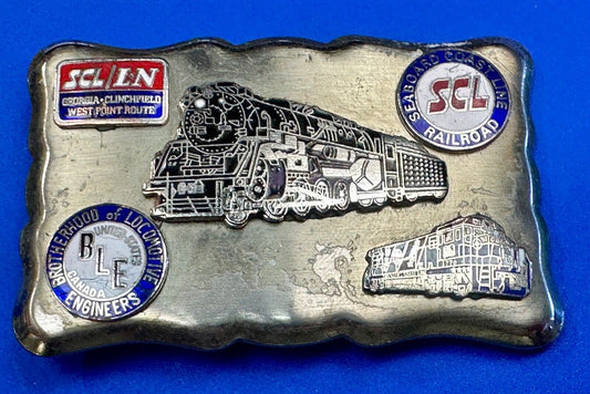 Train Collectors Multi Style Company silver tone belt buckle