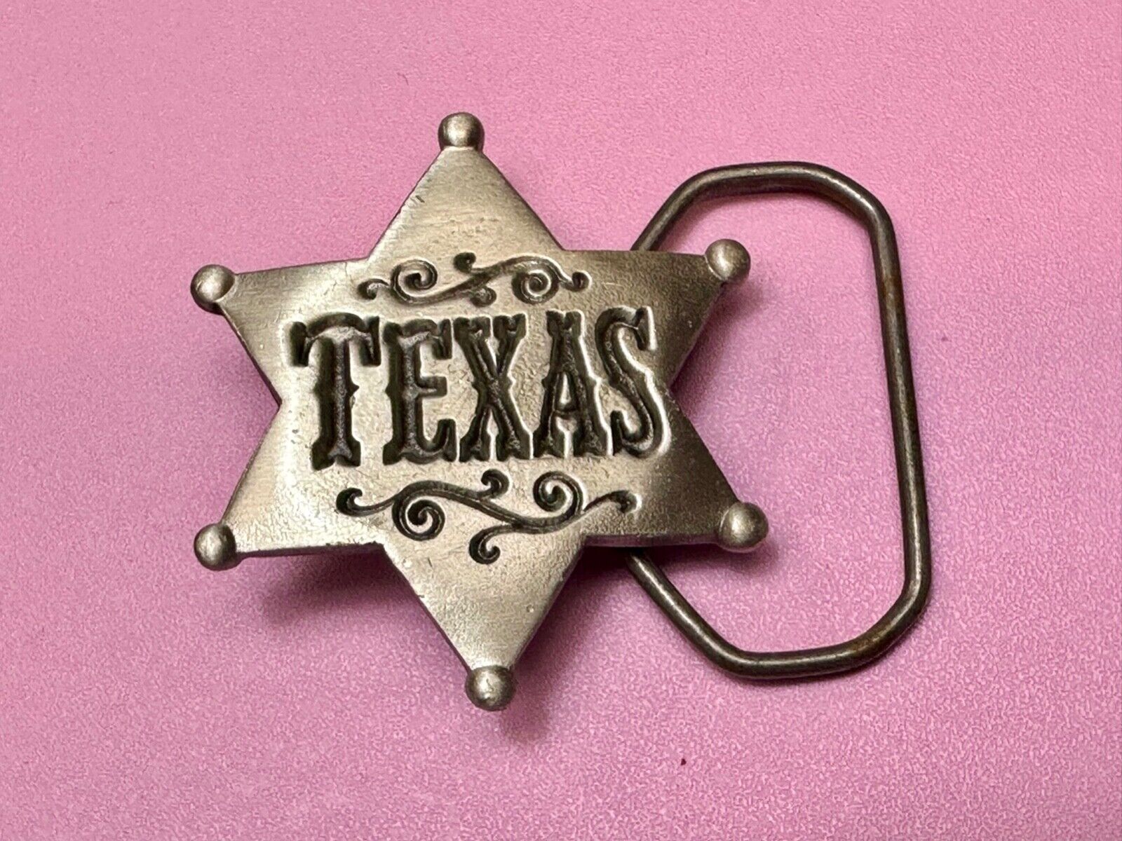 Texas Lone star - old school Sheriff Badge shaped Great American belt buckle
