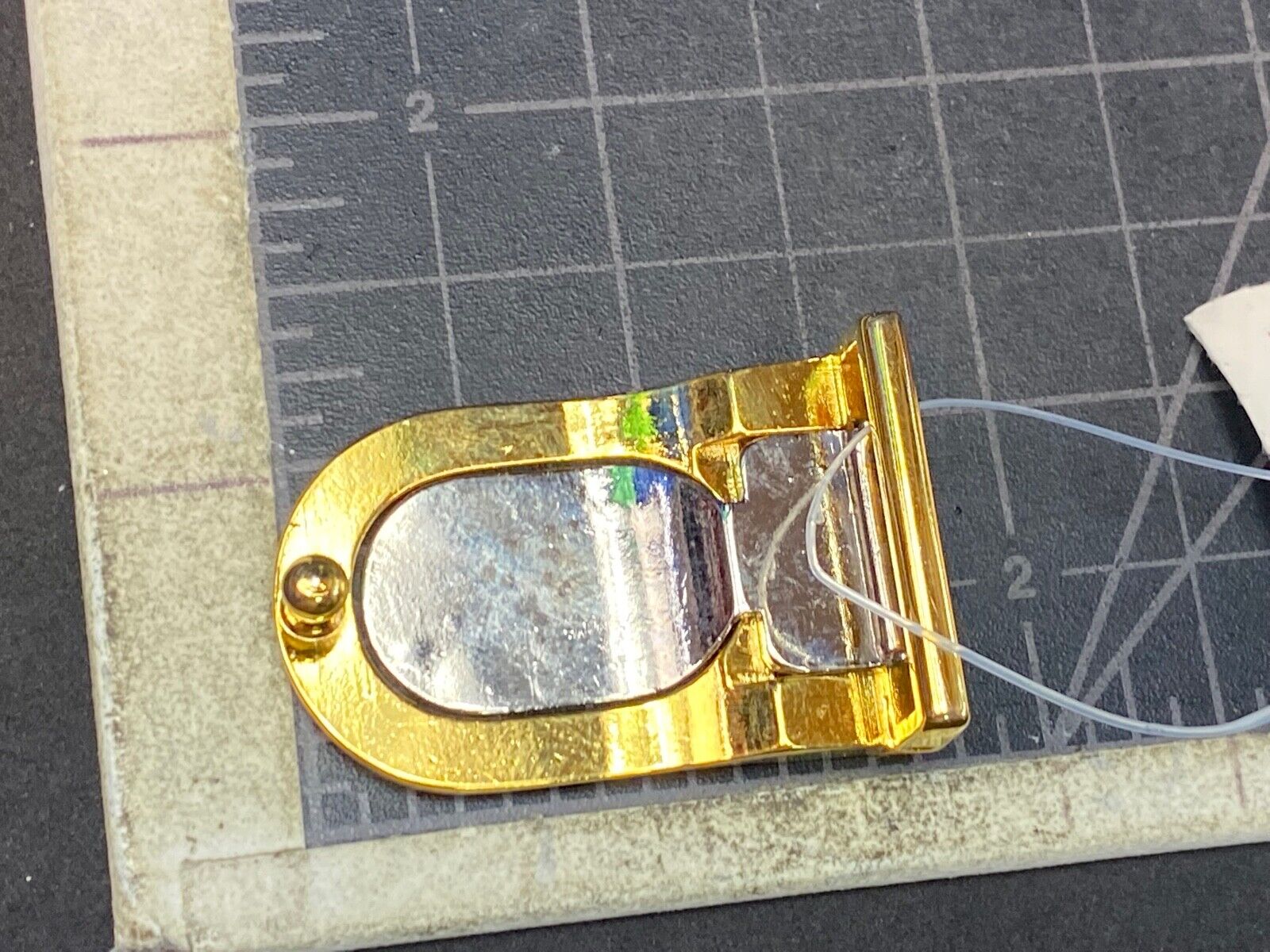 Vintage Doncaster Nos Formal Silver And Gold Tone Dress Belt Buckle 
